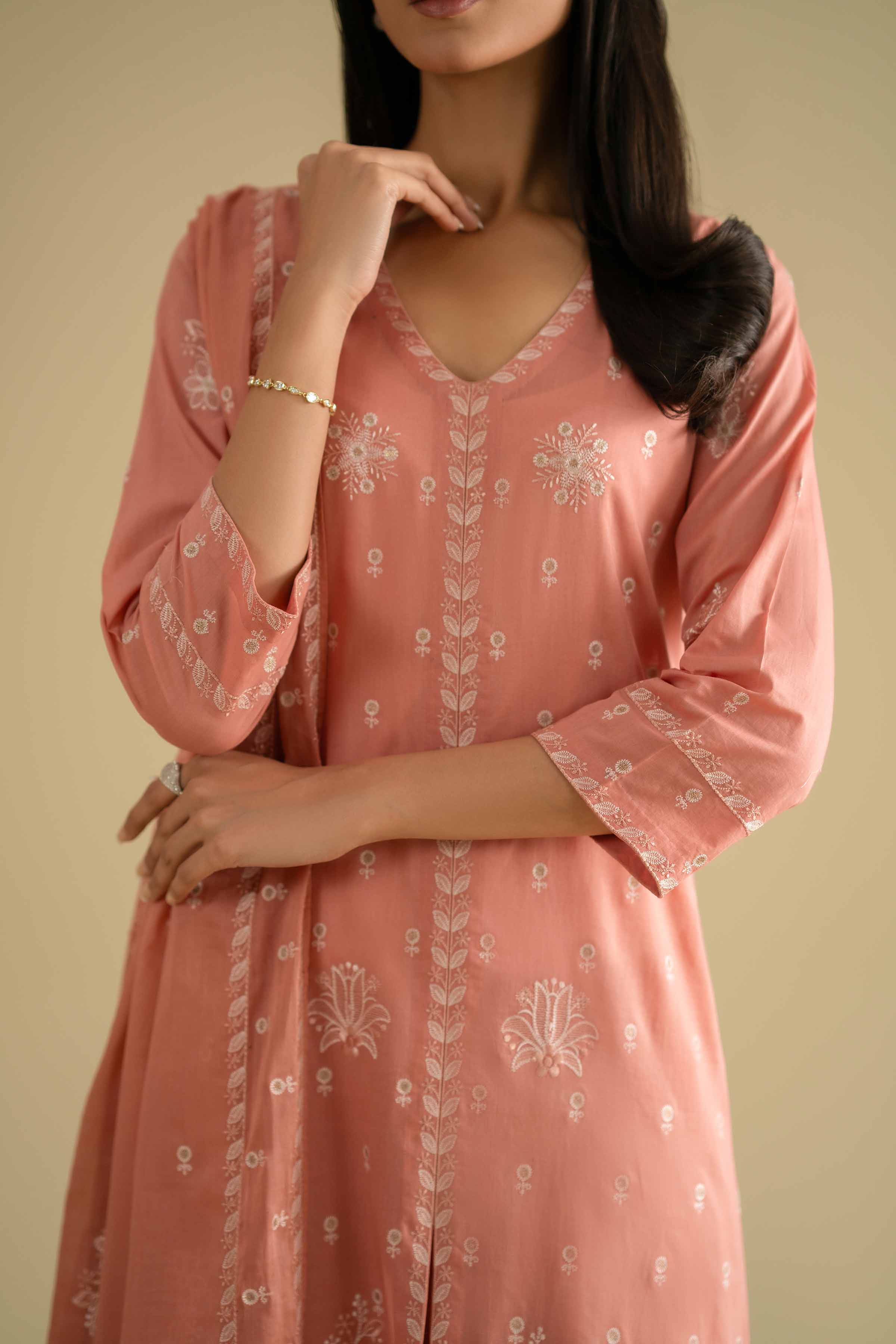 3 Piece - Embroidered Suit - KFE26-75 - Image 6