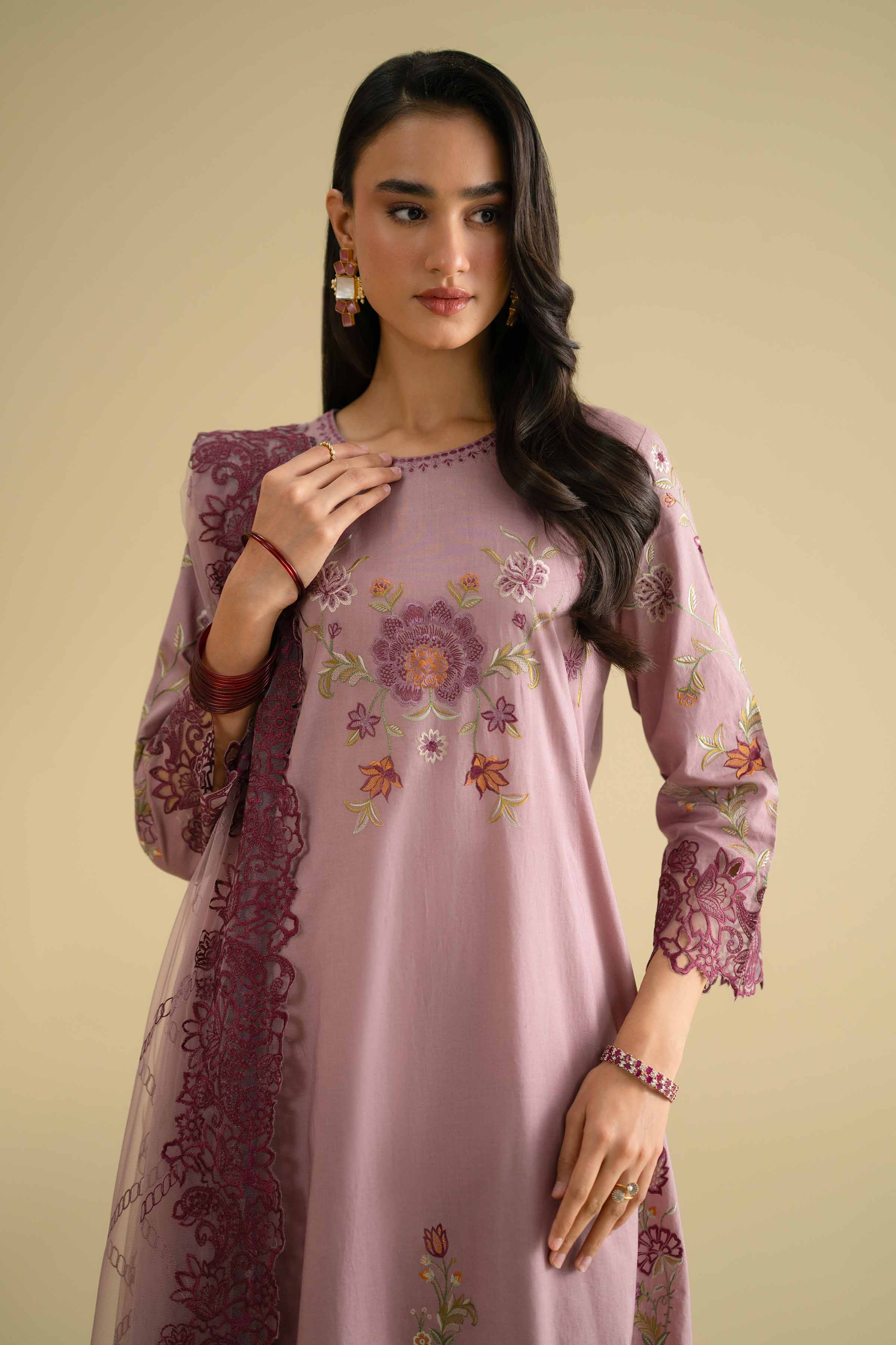 3 Piece - Embroidered Suit - KFE26-86 - Image 2