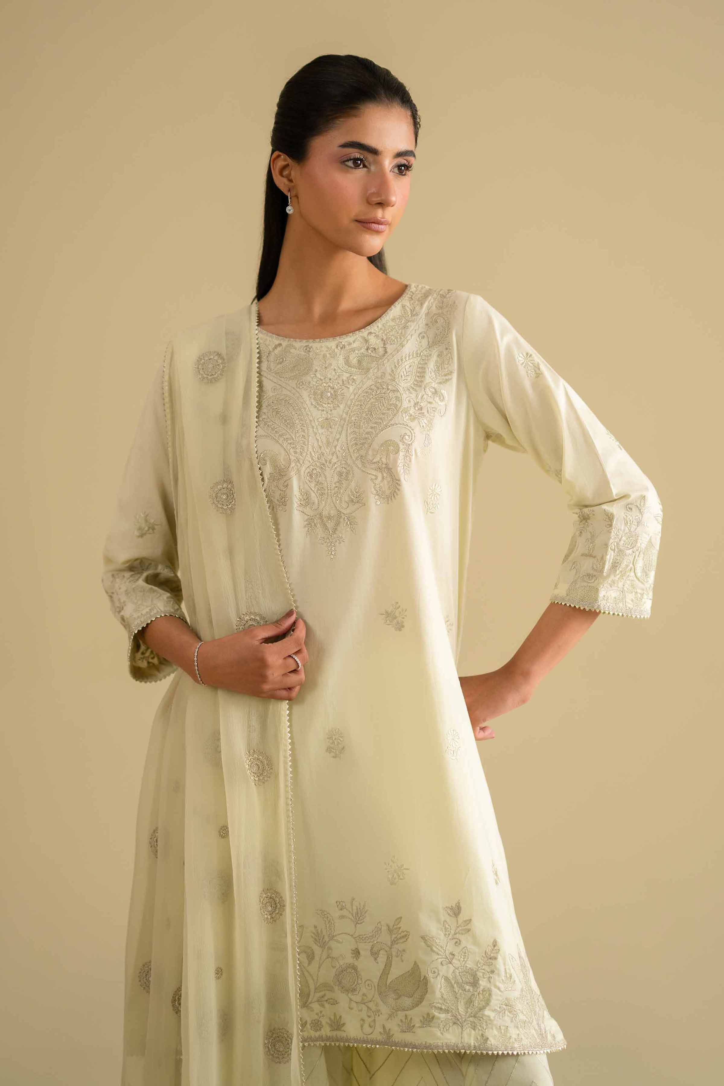 3 Piece - Embroidered Suit - KFE26-88 - Image 5