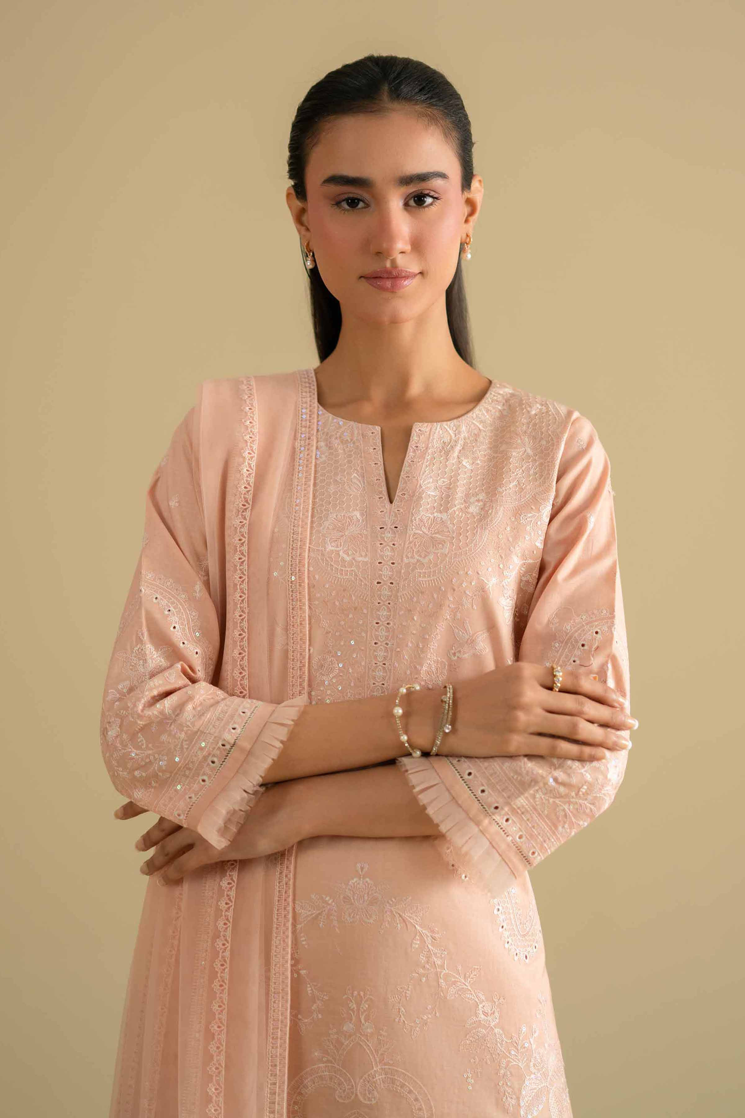 3 Piece - Embroidered Suit - KFE26-90 - Image 5