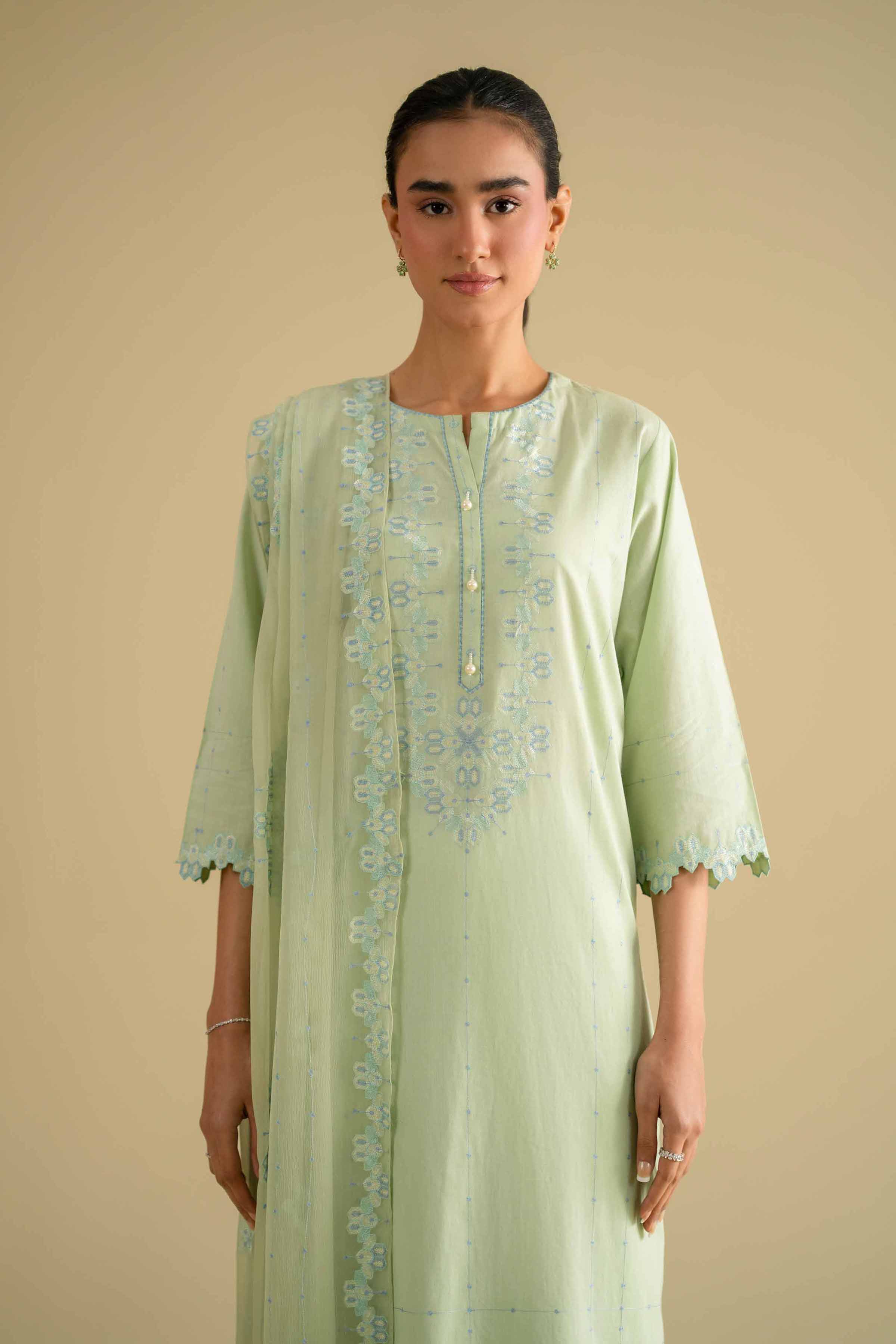 3 Piece - Embroidered Suit - KFE26-93 - Image 6
