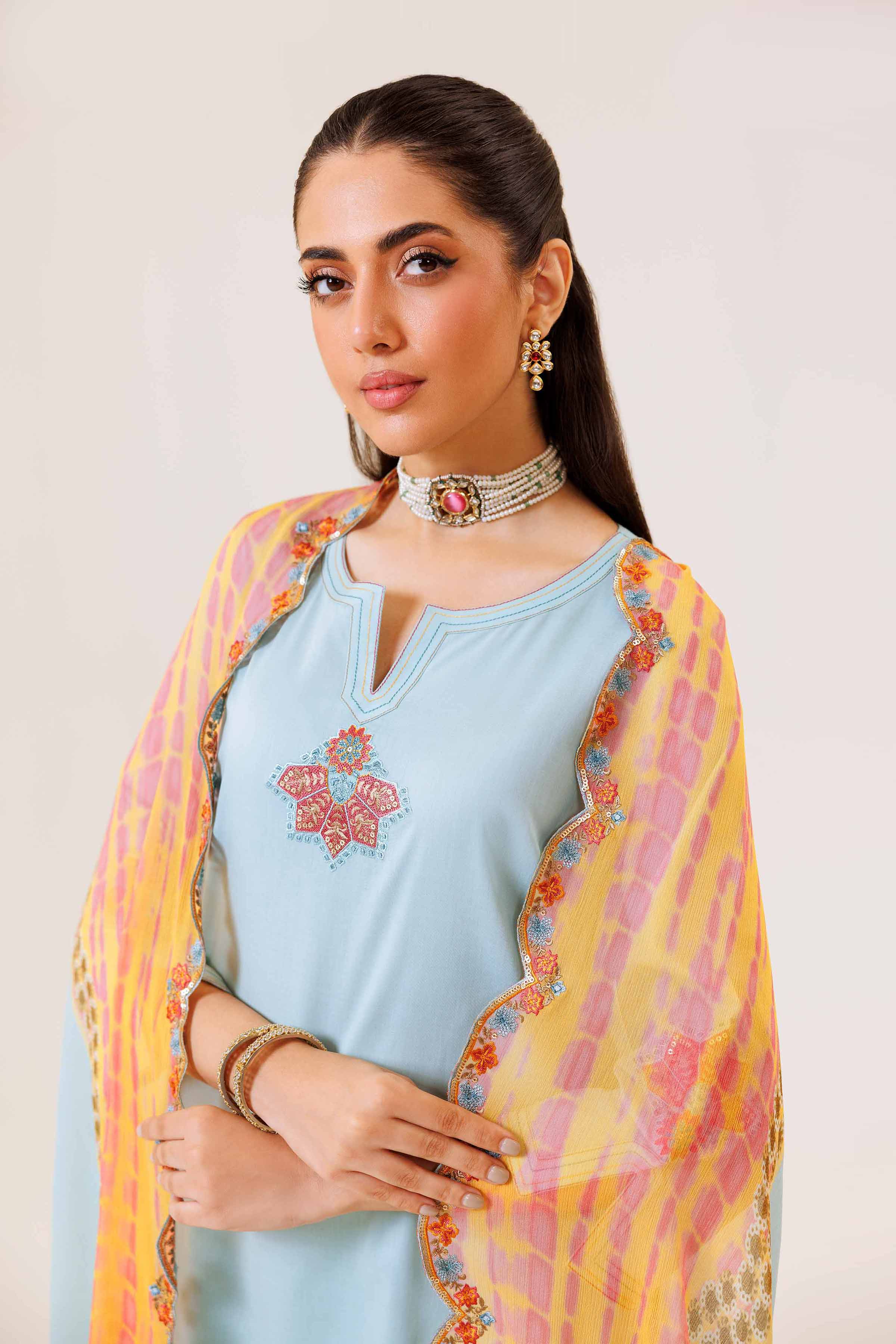 3 Piece - Embroidered Suit - KFS24-80 - Image 2