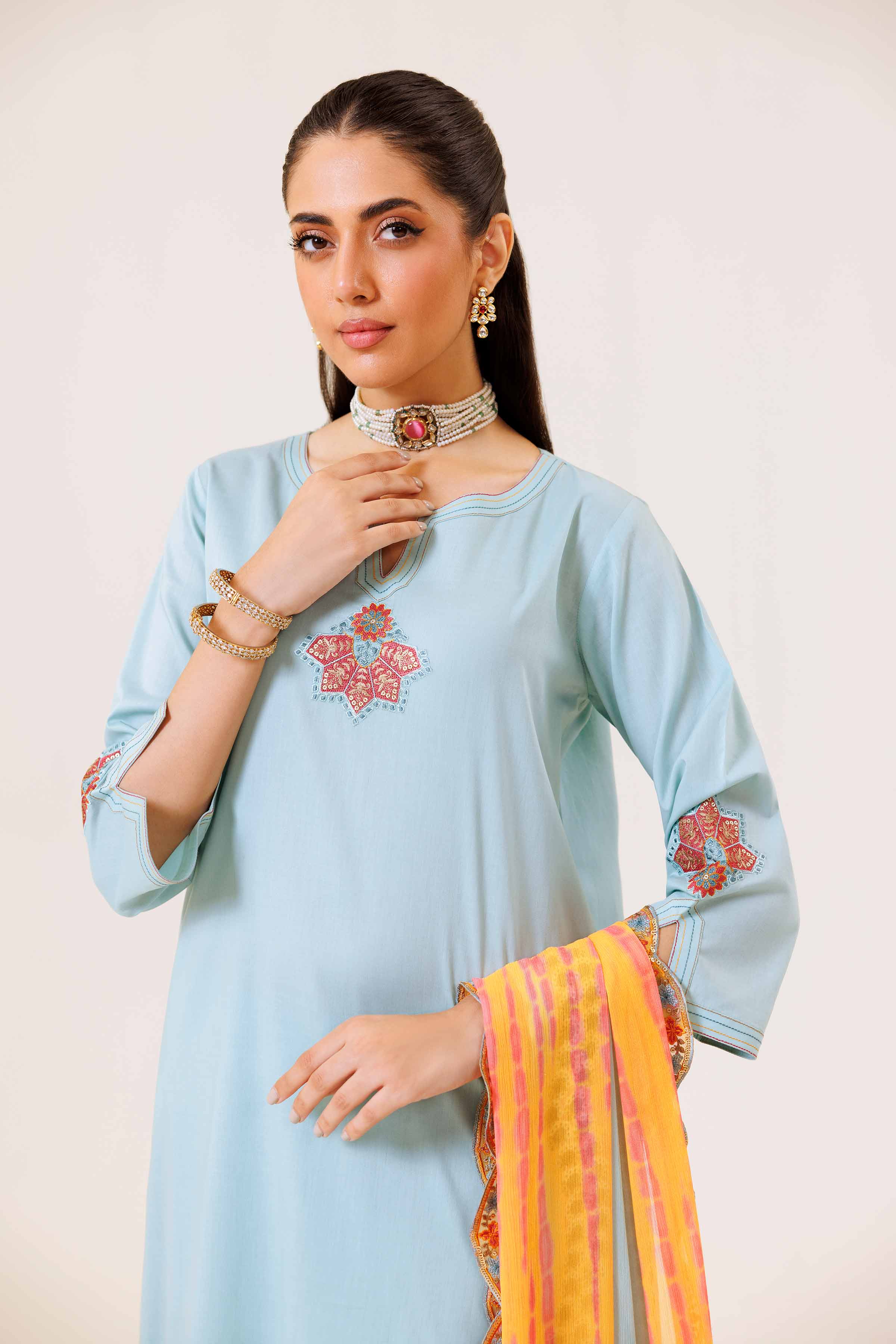 3 Piece - Embroidered Suit - KFS24-80 - Image 5