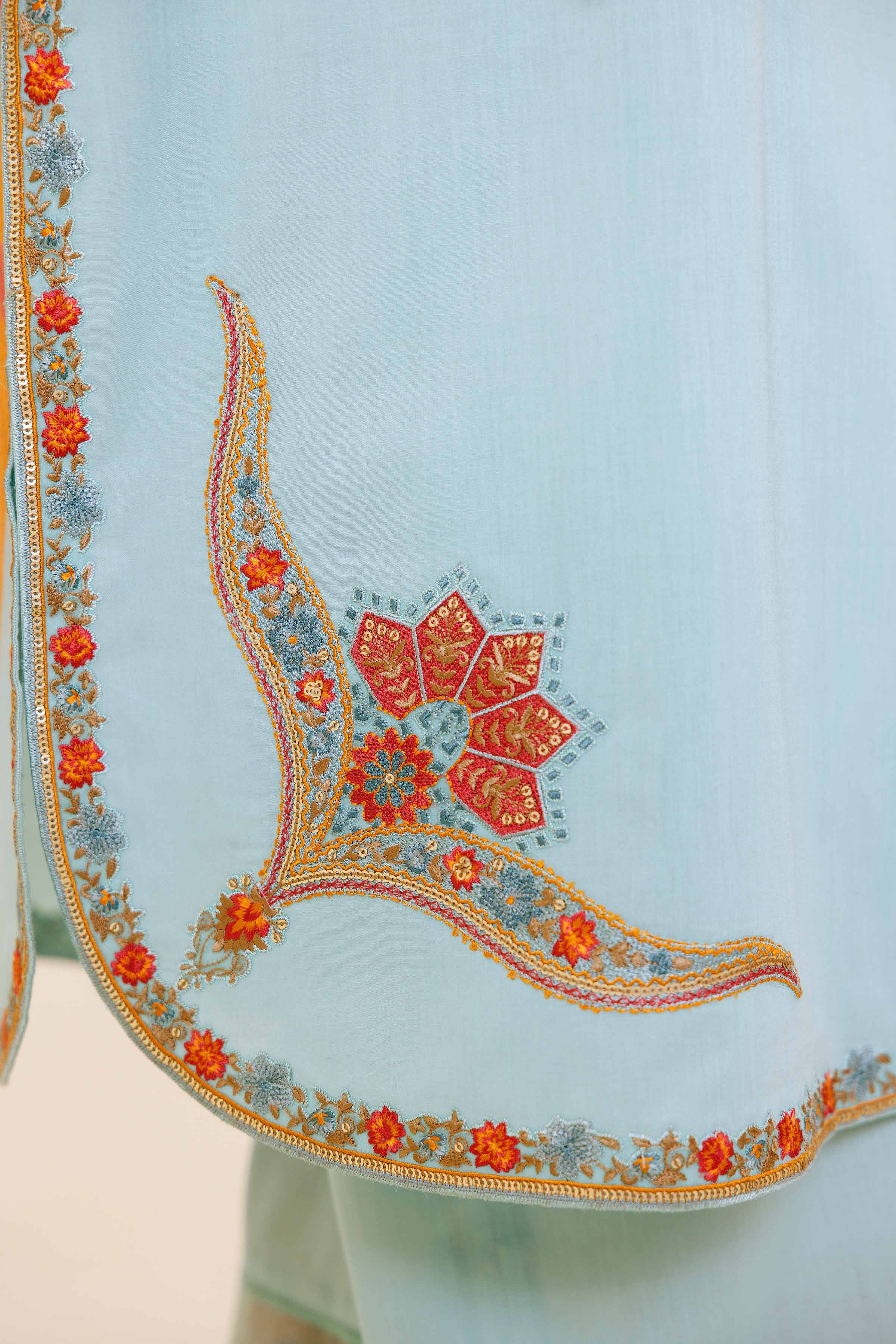 3 Piece - Embroidered Suit - KFS24-80 - Image 9