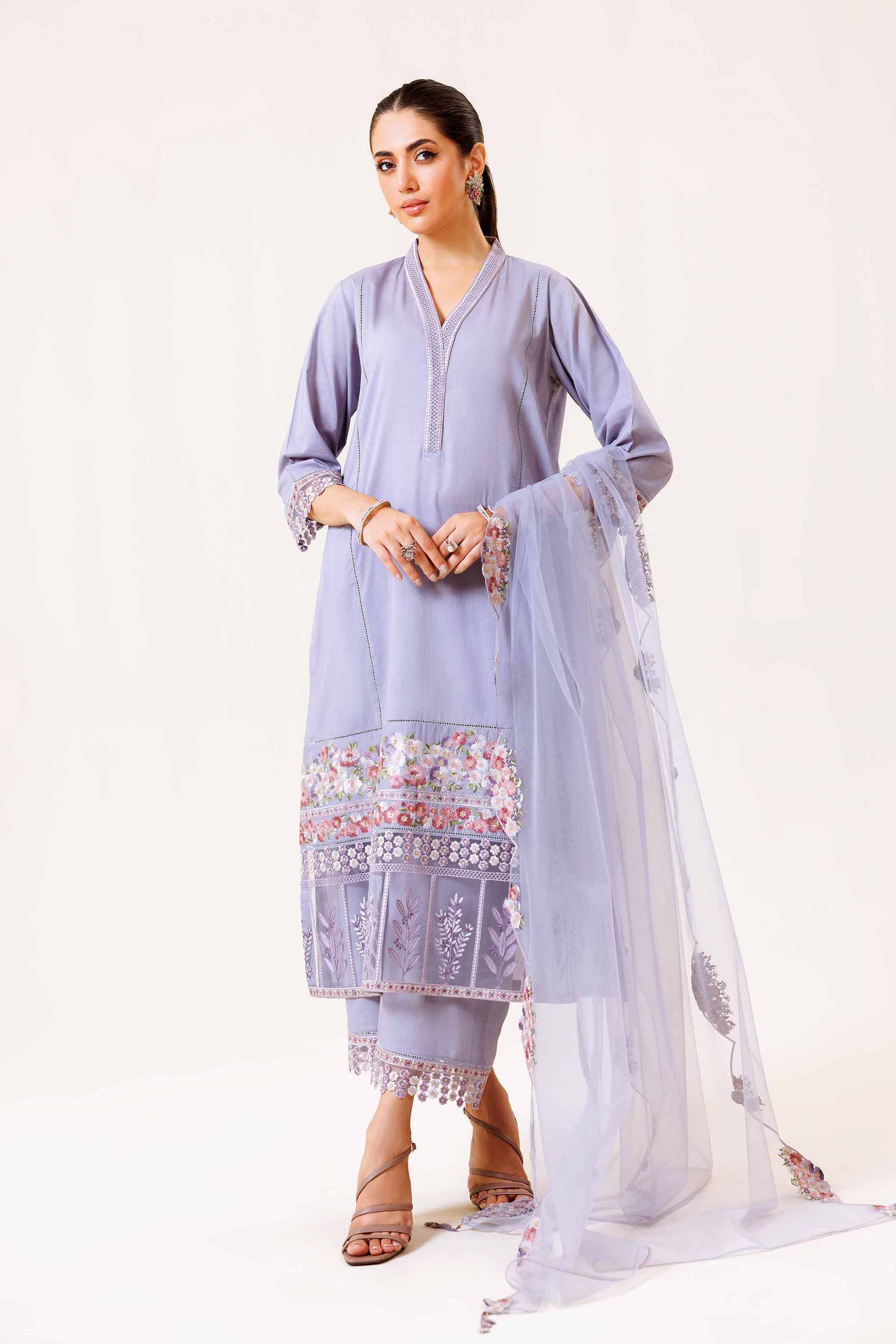 3 Piece - Embroidered Suit - KFS24-88 - Image 4