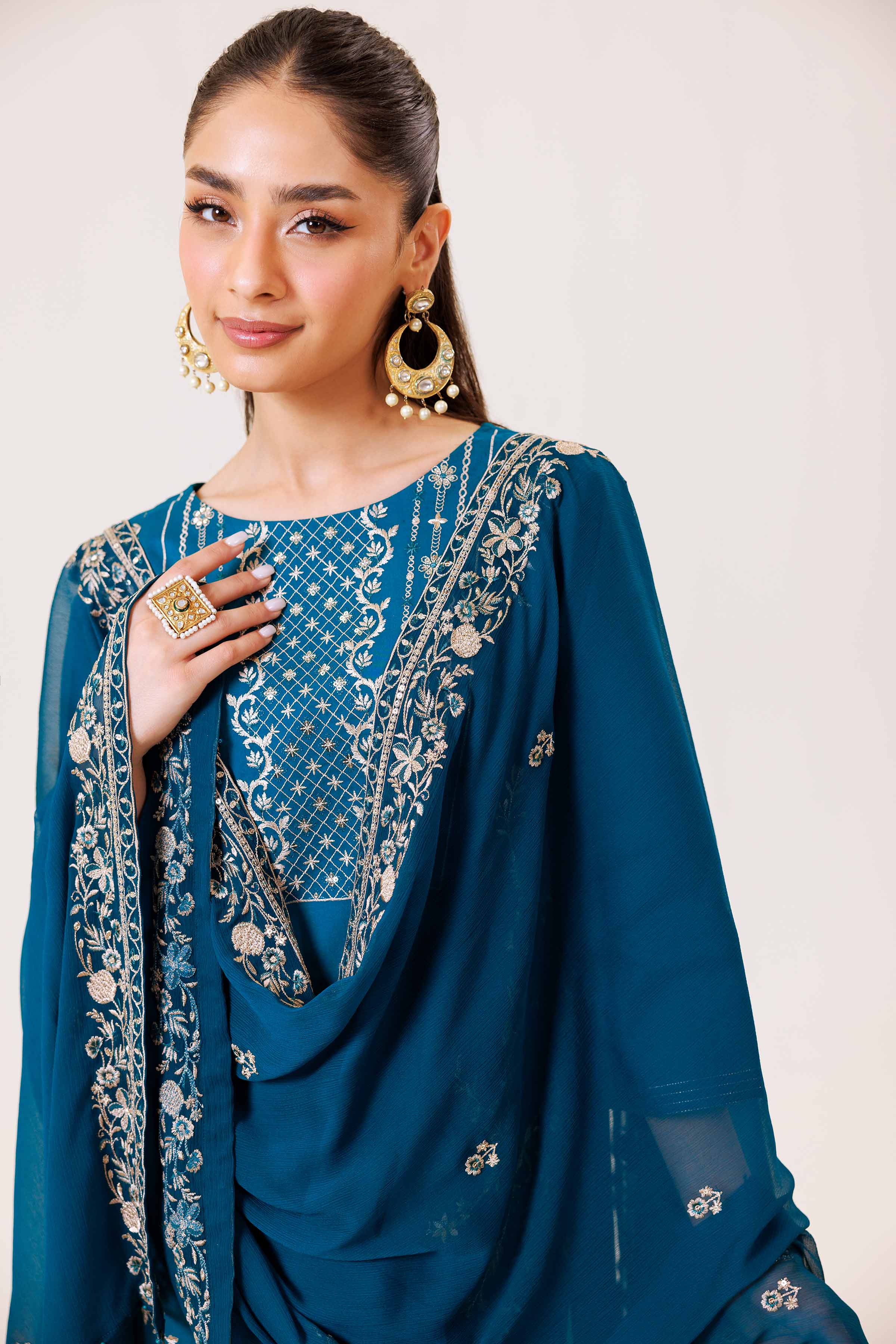 3 Piece - Embroidered Suit - KFS24-89 - Image 8