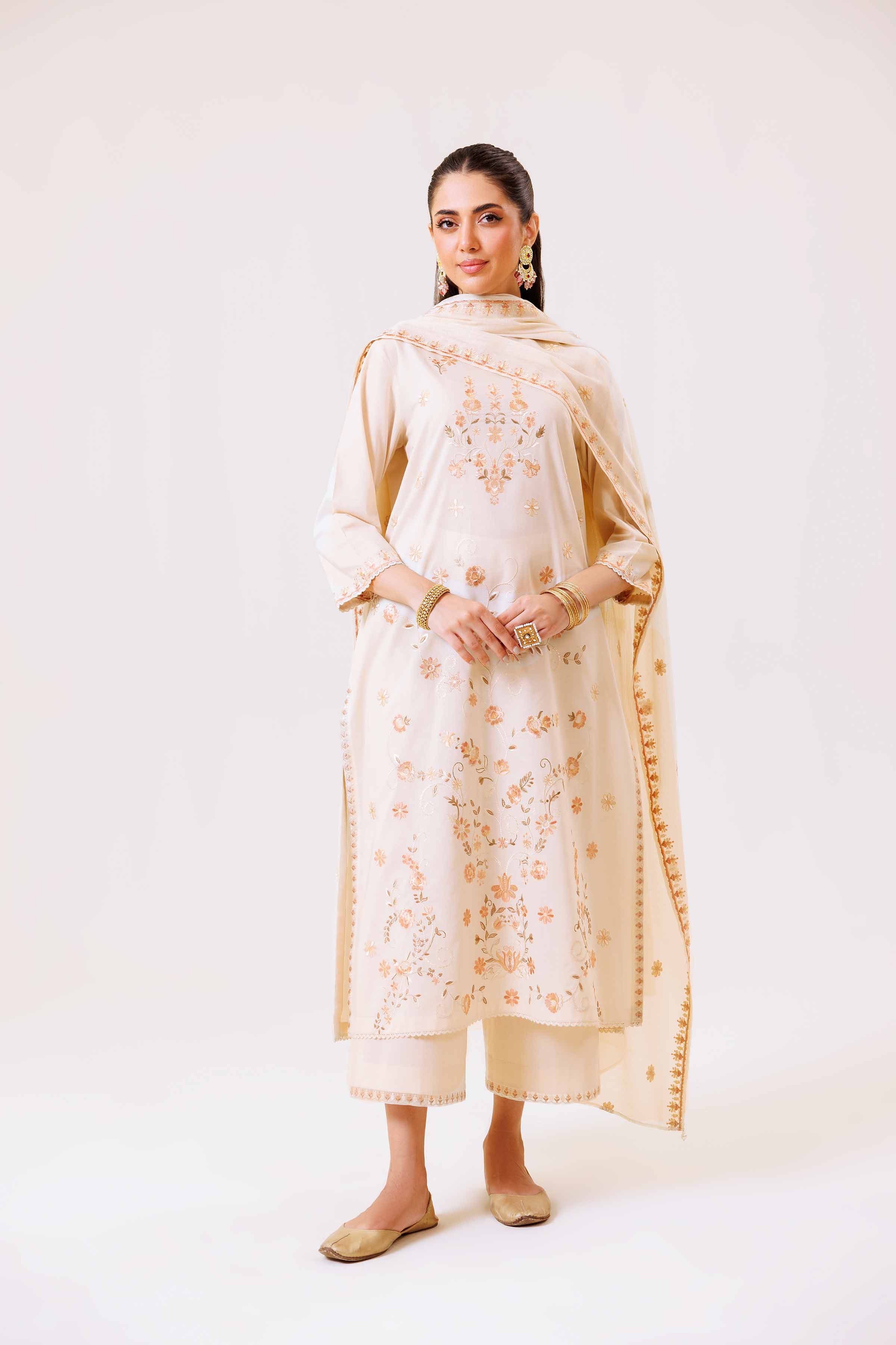3 Piece - Embroidered Suit - KFS24-97 - Image 4