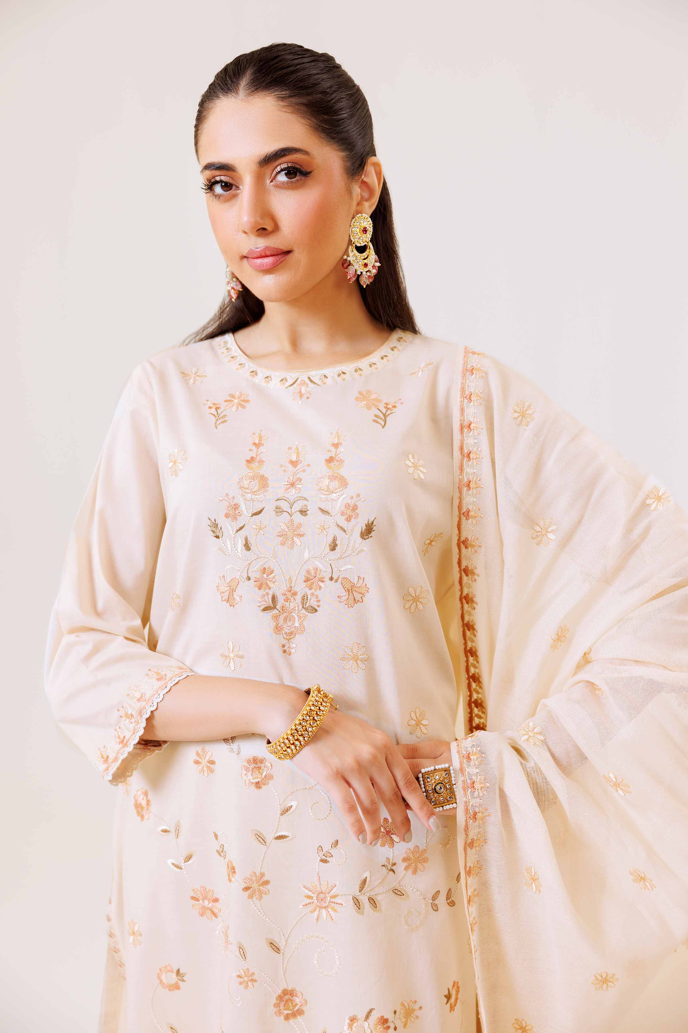 3 Piece - Embroidered Suit - KFS24-97 - Image 6