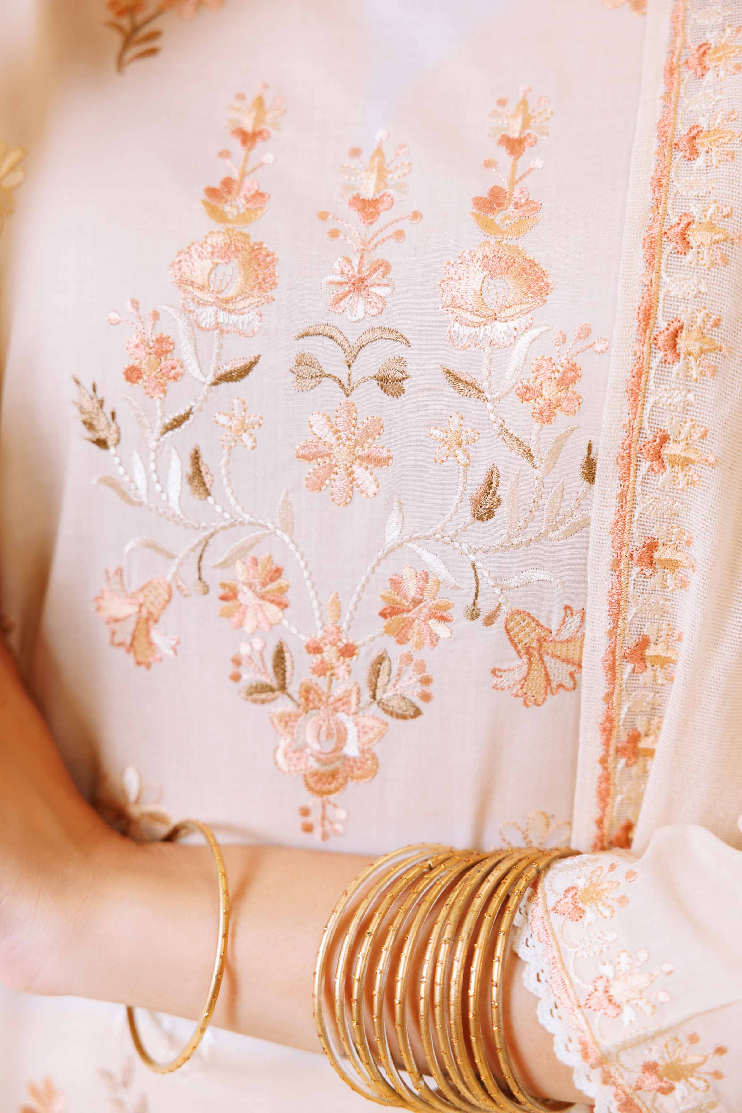 3 Piece - Embroidered Suit - KFS24-97 - Image 9