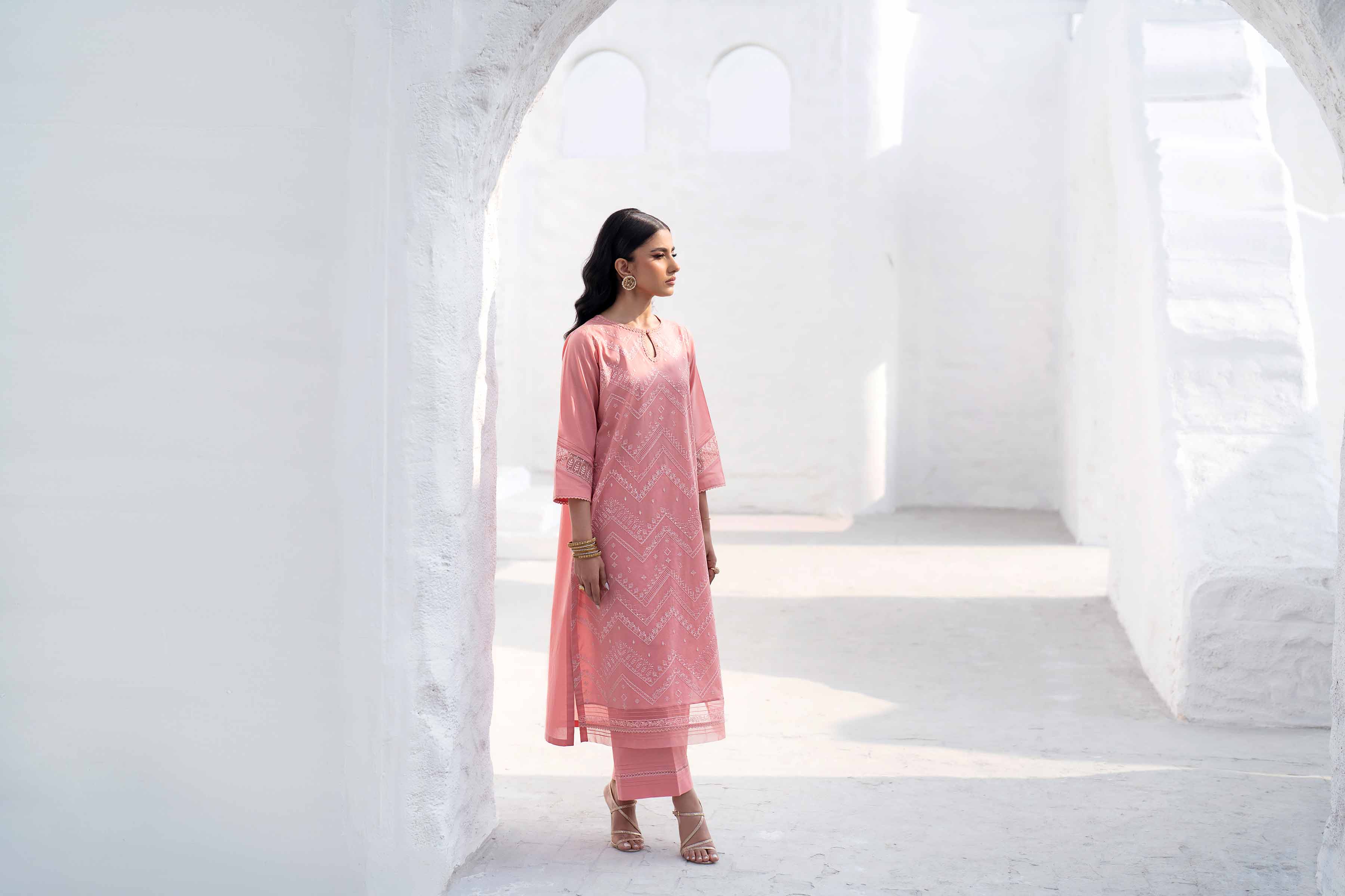 2 Piece - Embroidered Suit - KFS25-08 - Image 7