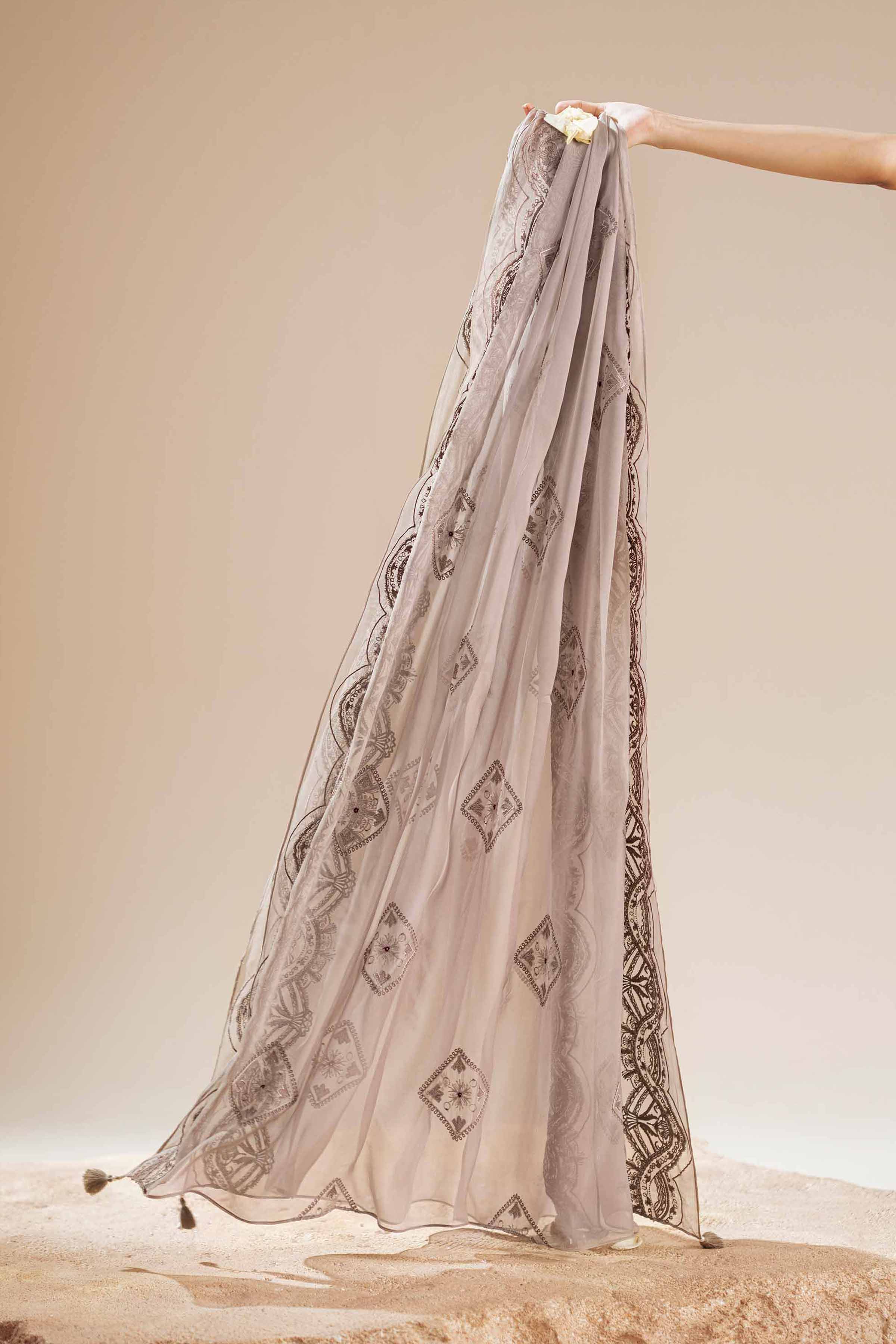 Embroidered Dupatta - KFS25-101 - Image 23