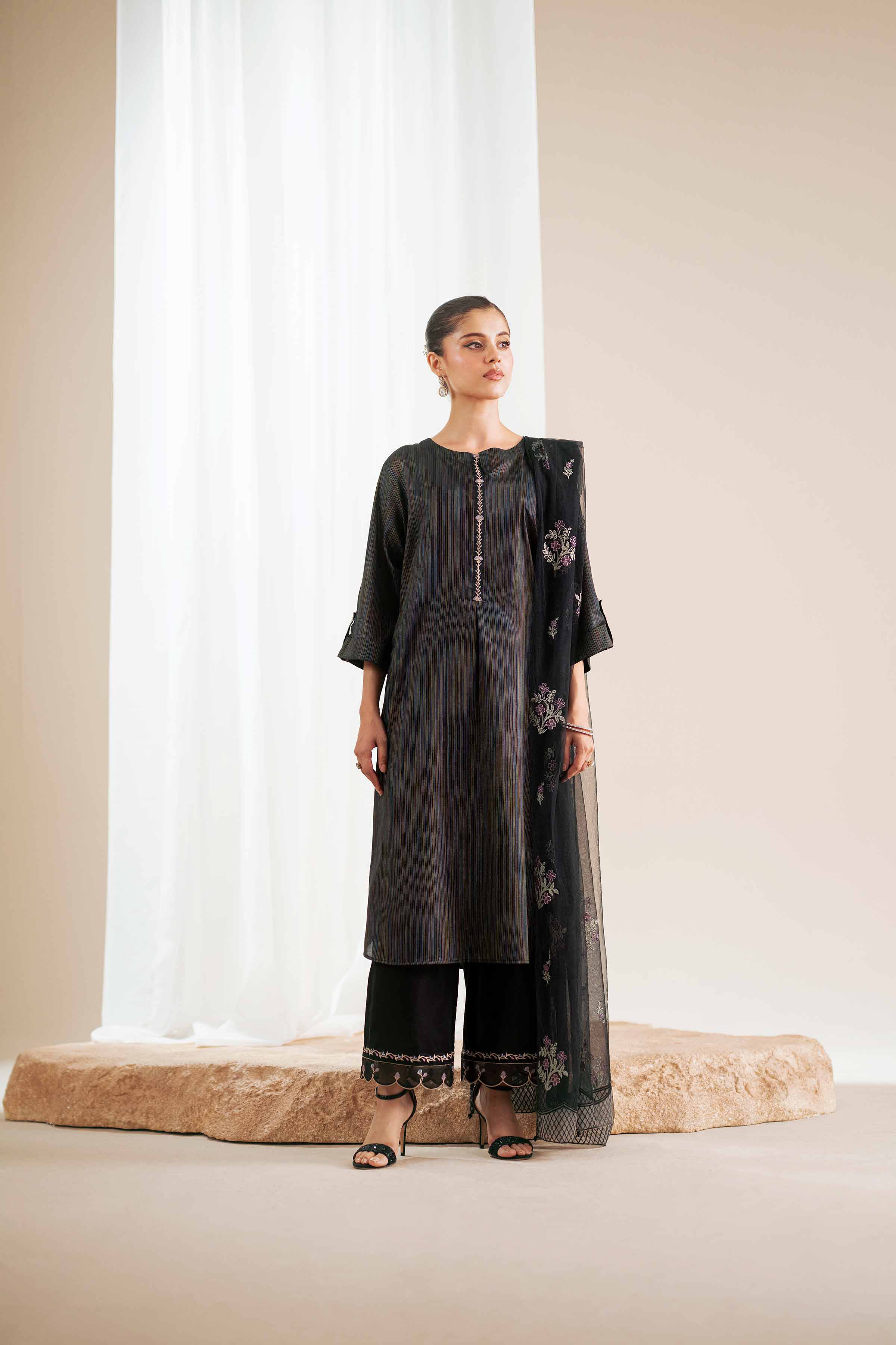 Embroidered Dupatta - KFS25-102 - Image 4