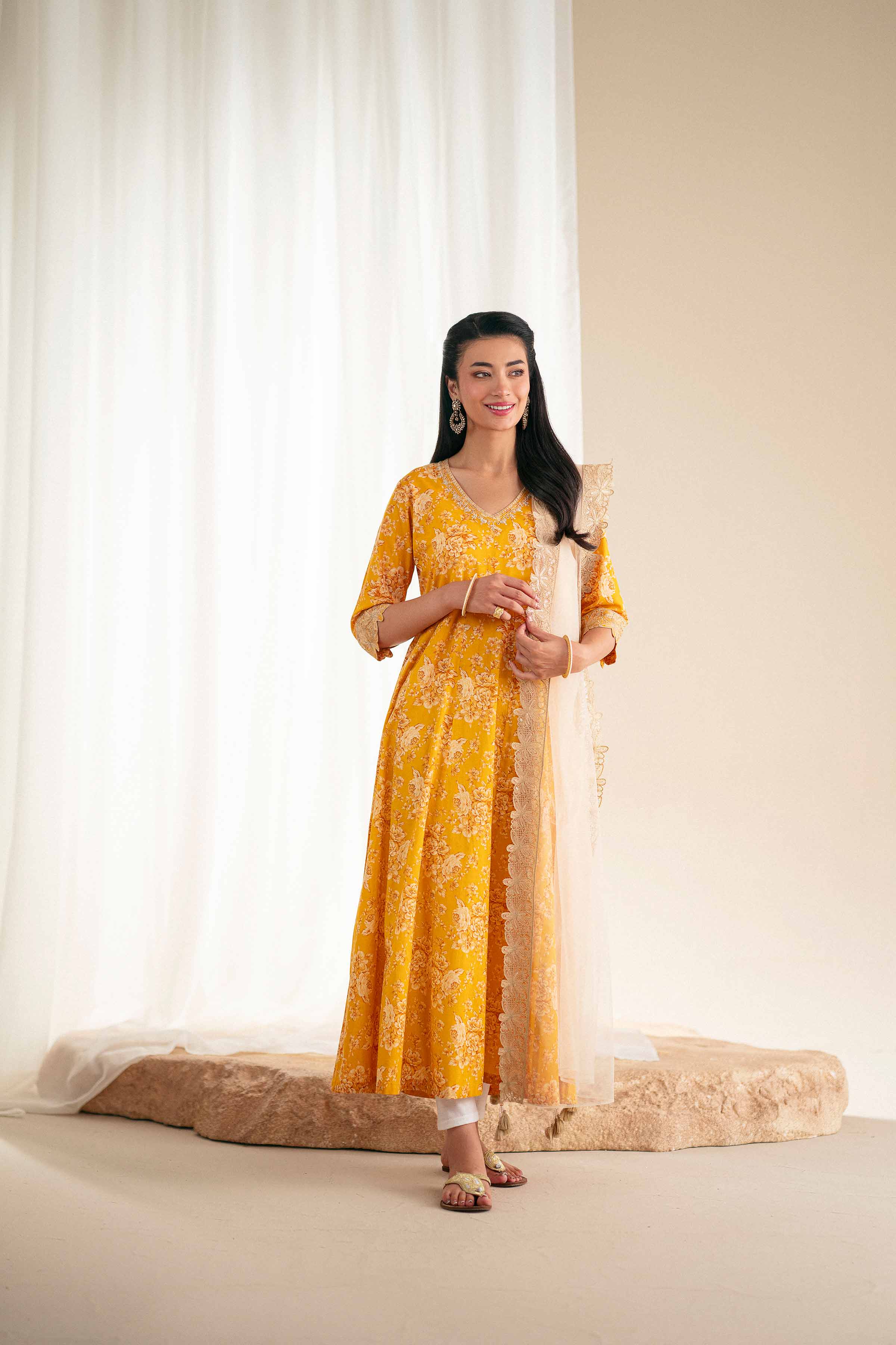 2 Piece - Printed Embroidered Suit - KFS25-121 - Image 6