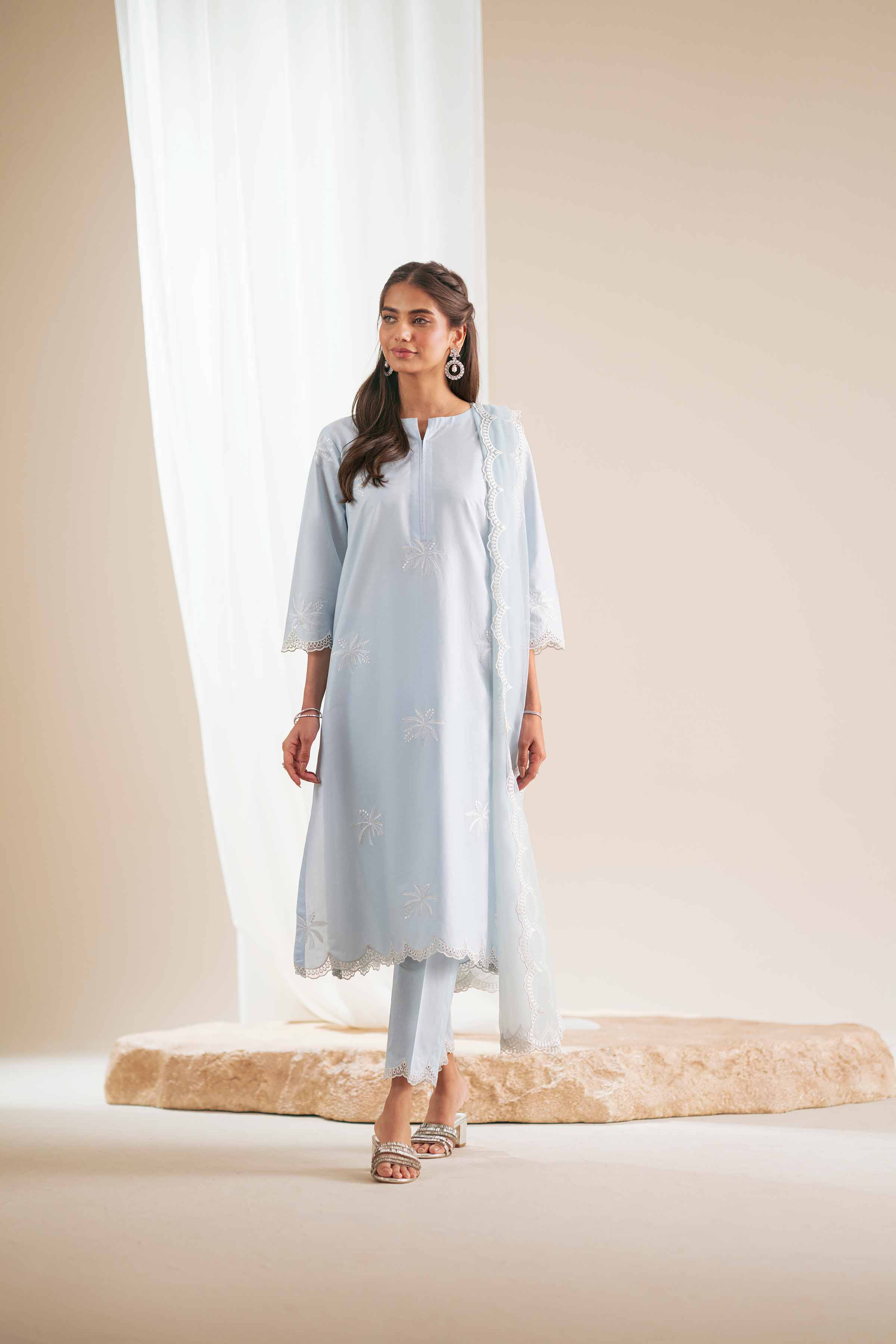 3 Piece - Embroidered Suit - KFS25-125 - Image 6