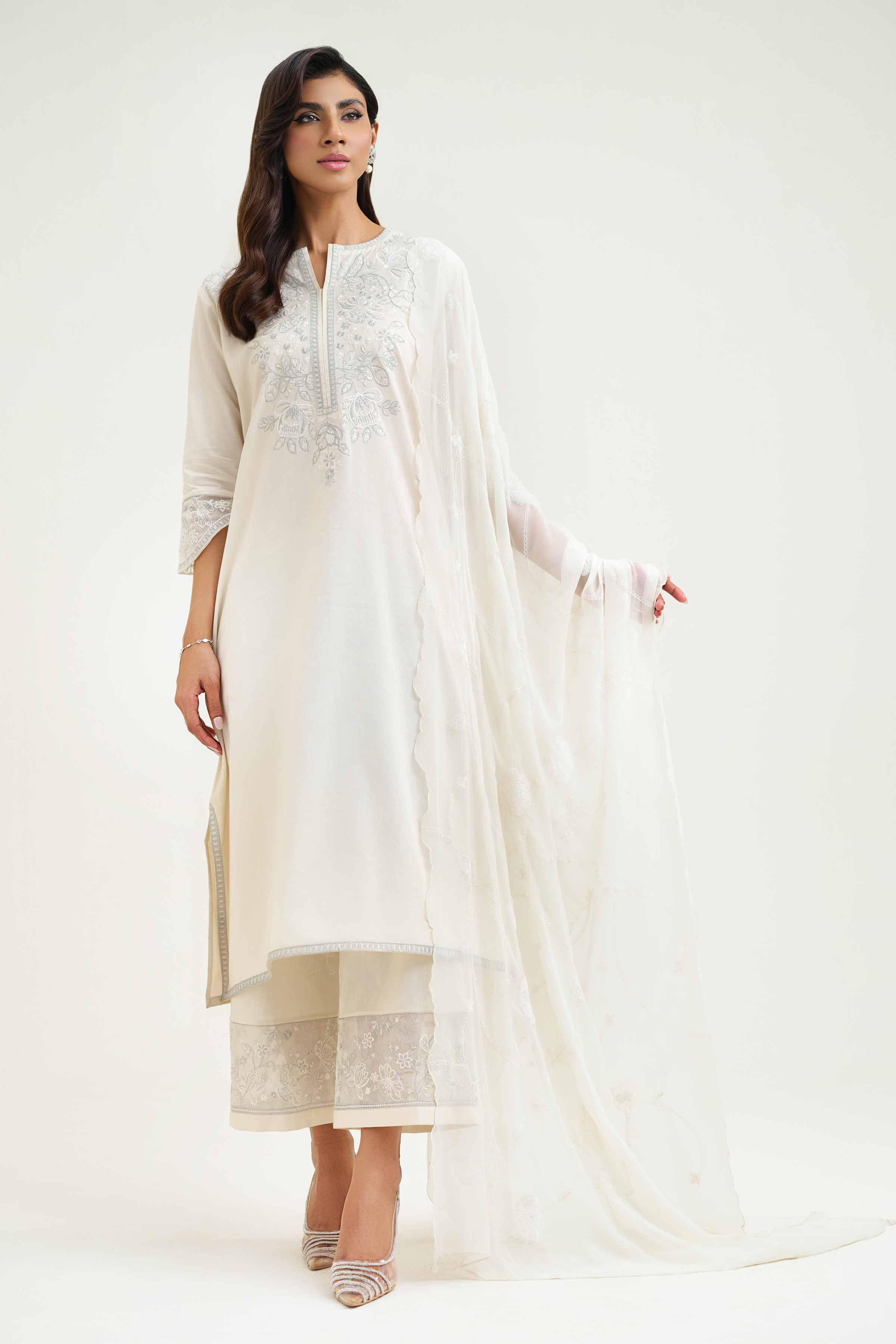Embroidered Dupatta - KFS25-51 - Image 3