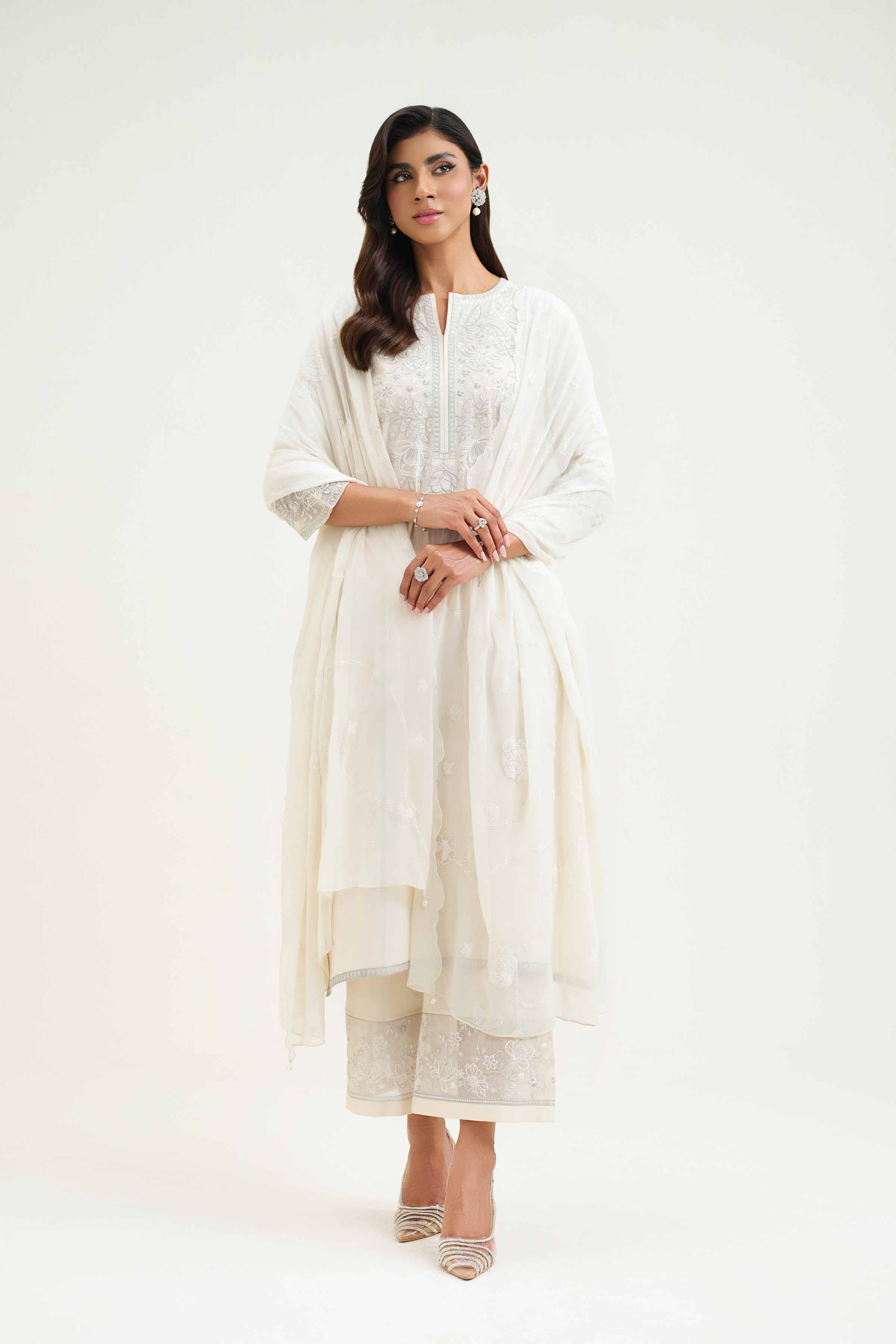 Embroidered Dupatta - KFS25-51 - Image 4