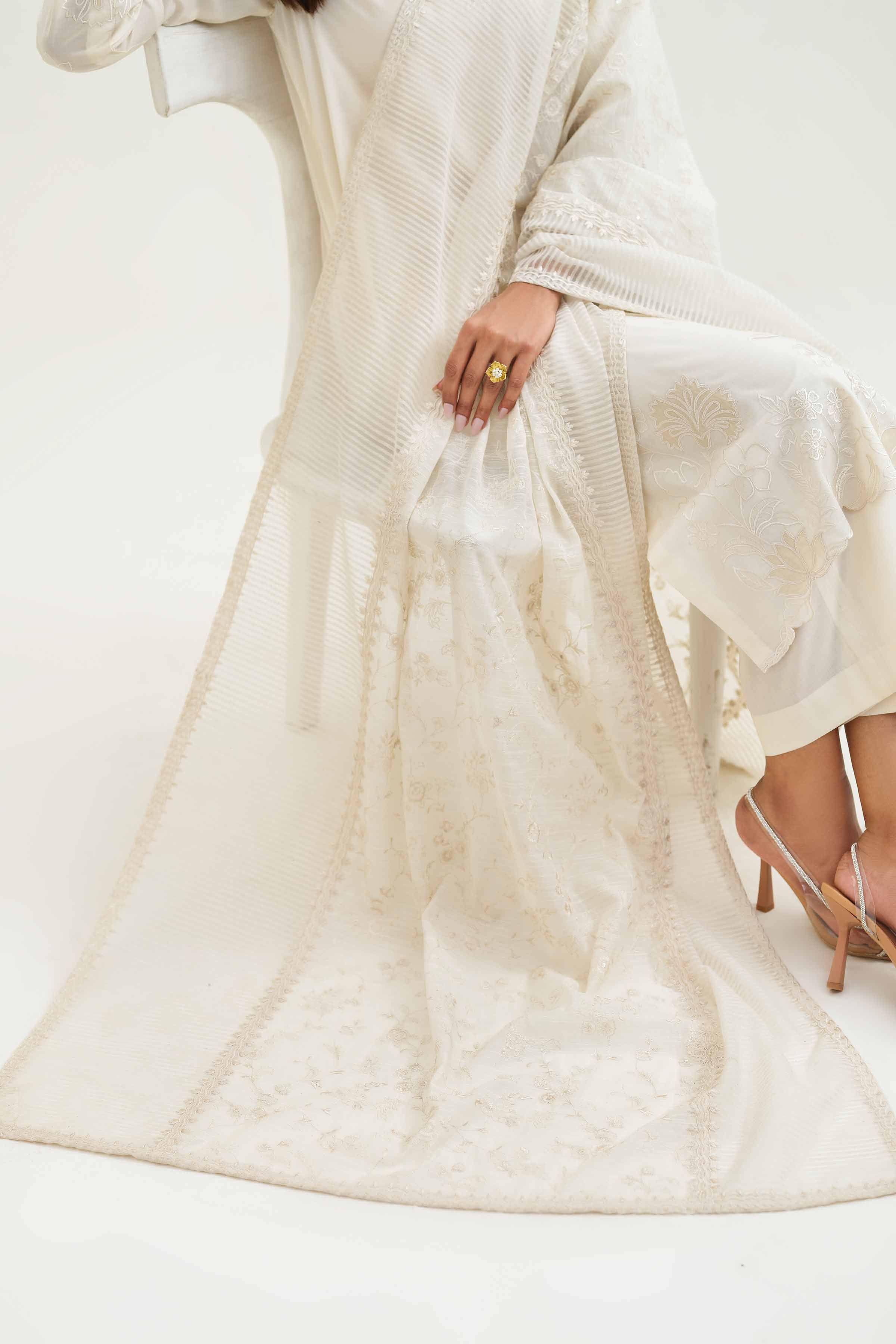 Embroidered Dupatta - KFS25-54 - Image 2