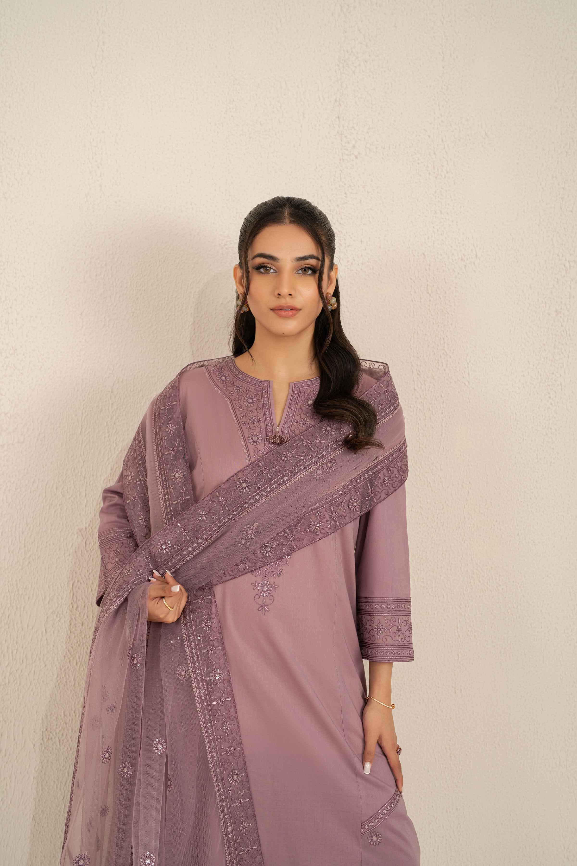 3 Piece - Embroidered Suit - KFS25-66 - Image 6