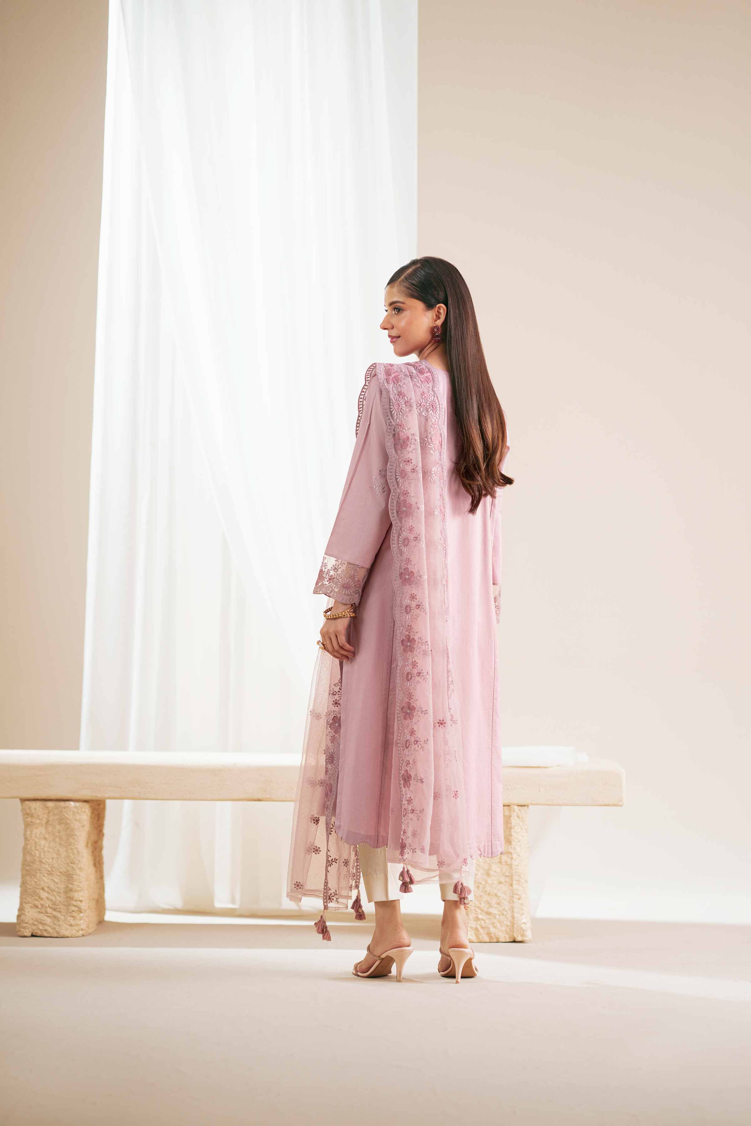 2 Piece - Embroidered Suit - KFS25-74 - Image 9