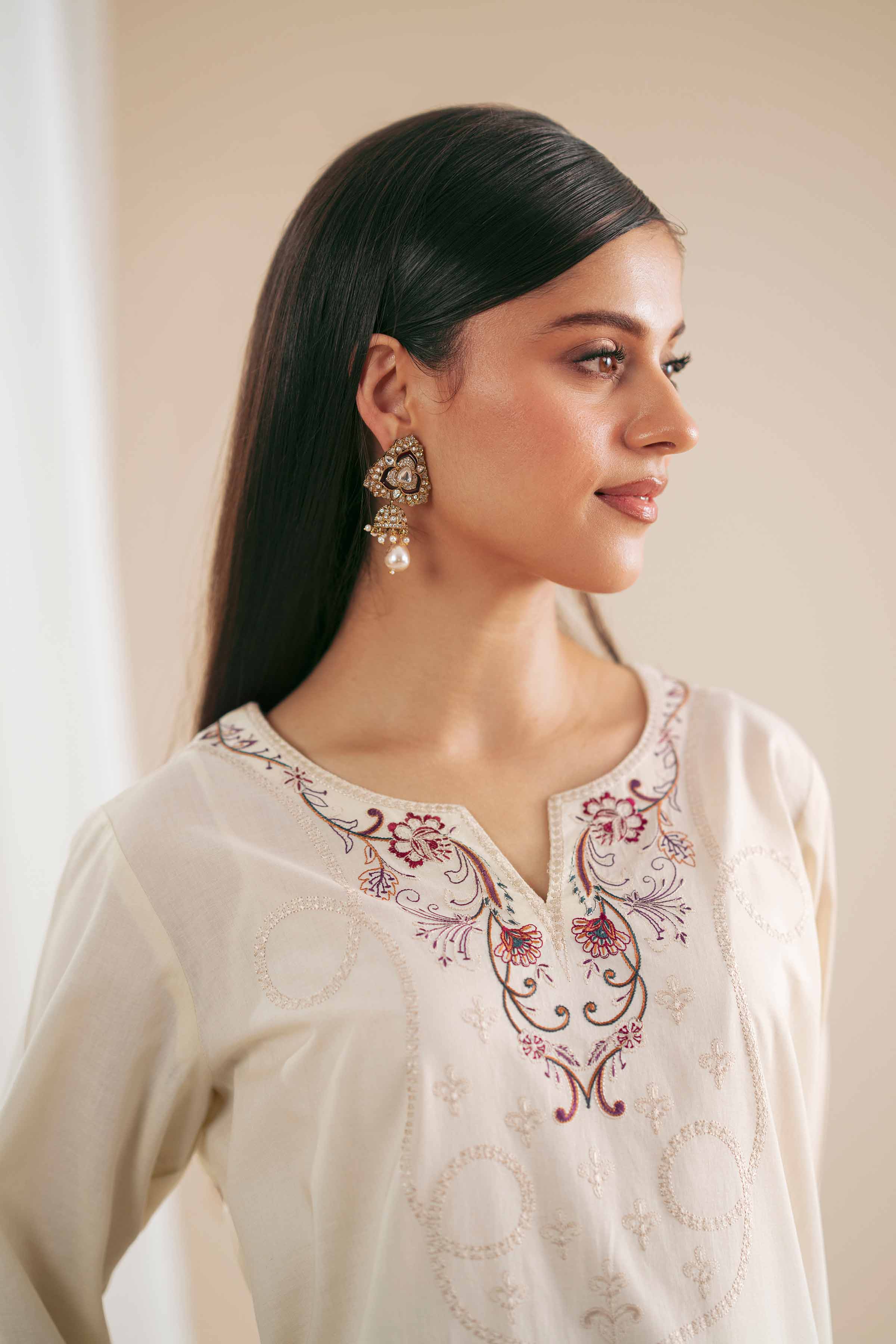 2 Piece - Embroidered Suit - KFS25-77 - Image 13