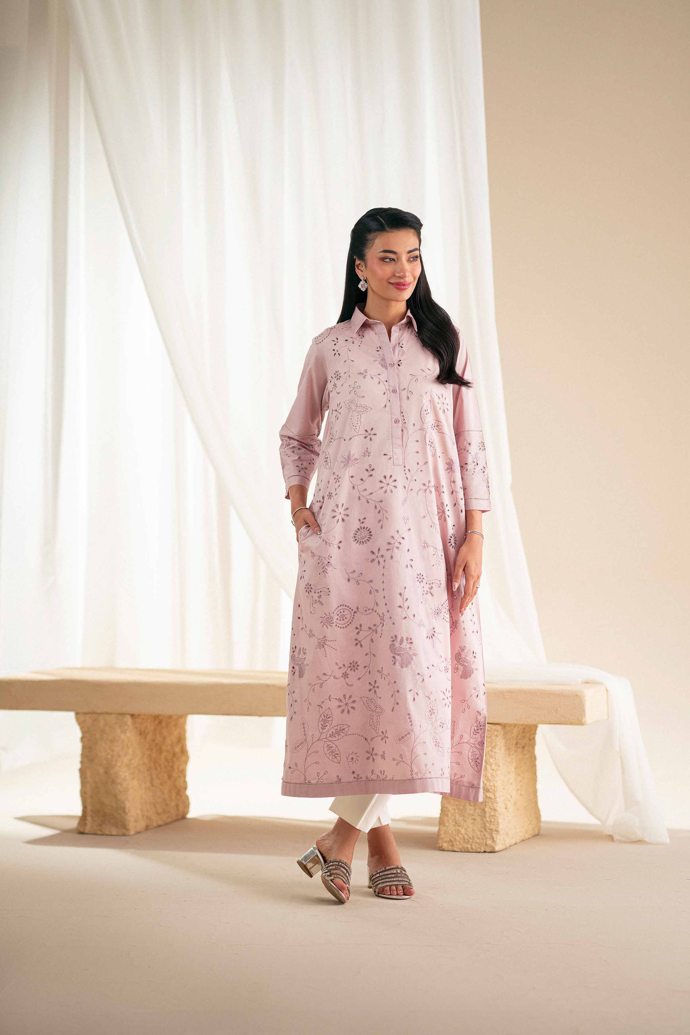 Embroidered Shirt - KFS25-80 - Image 4