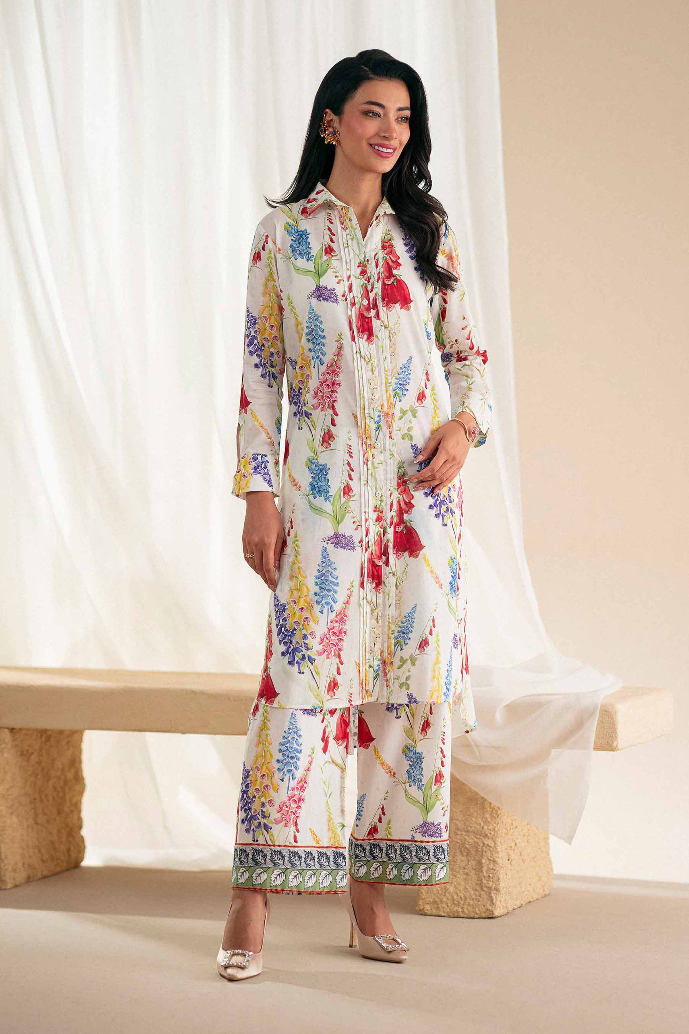 2 Piece - Embroidered Suit - KFS25-87 - Image 2