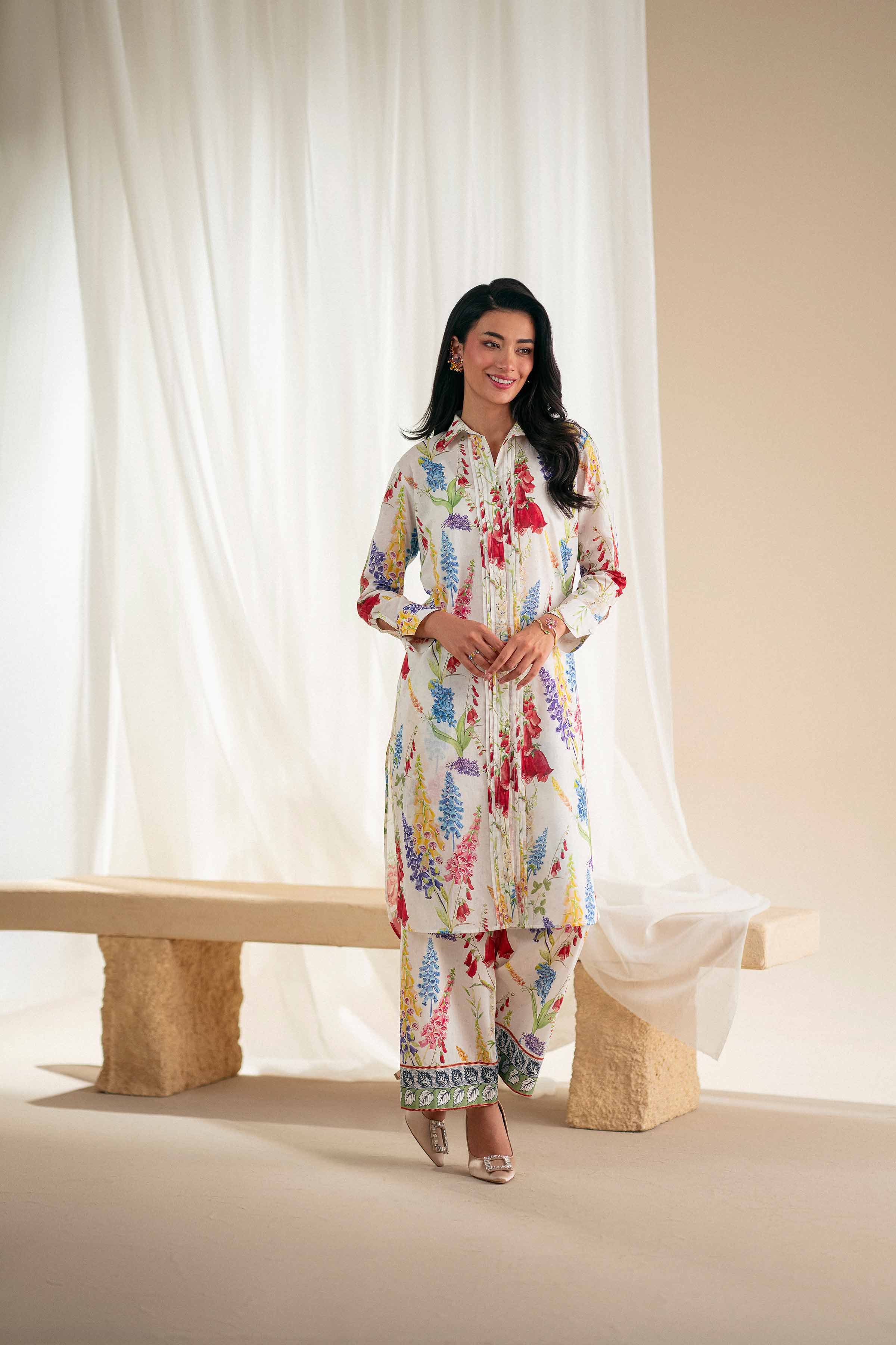 2 Piece - Embroidered Suit - KFS25-87 - Image 4