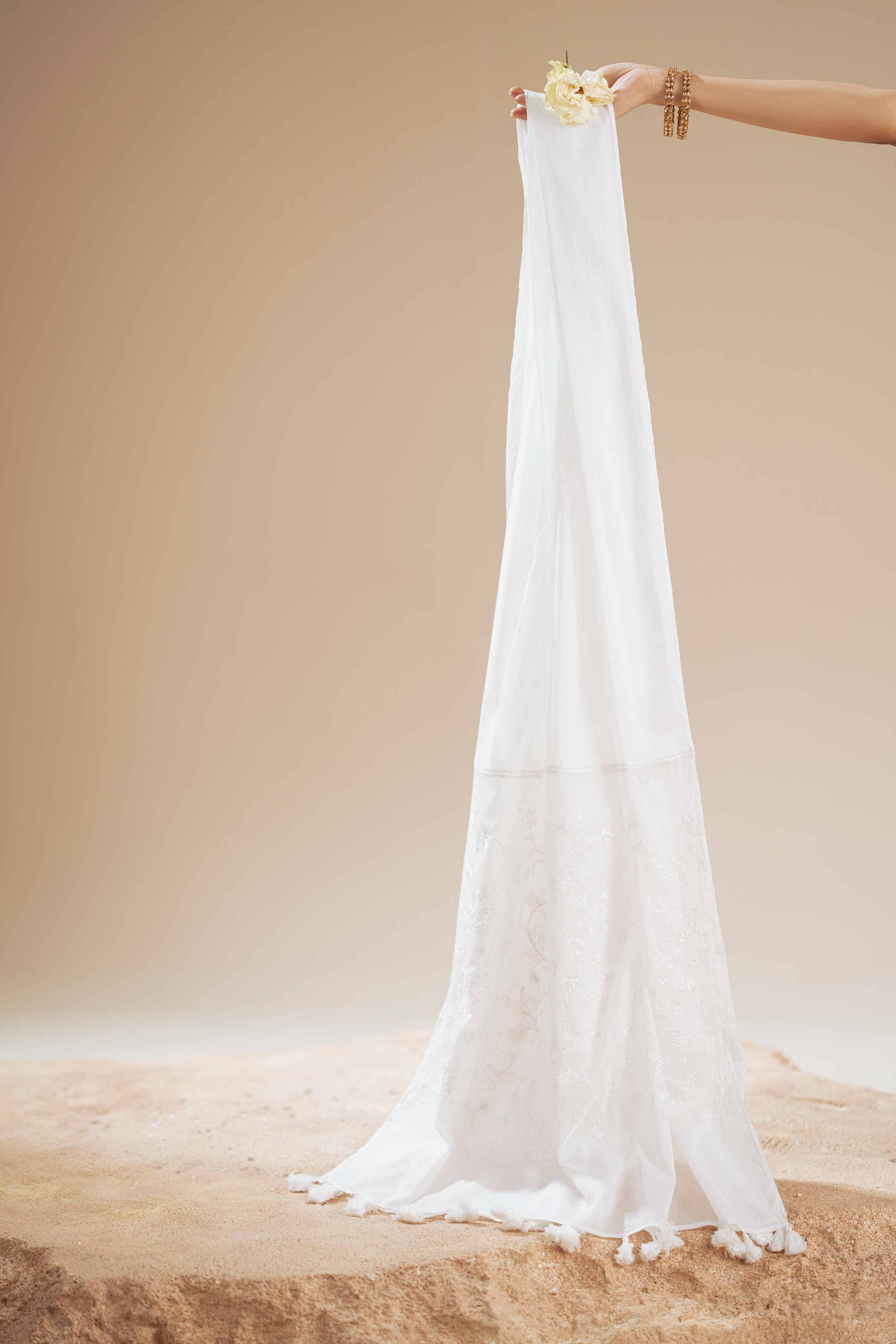 Embroidered Dupatta - KFS25-99 - Image 5