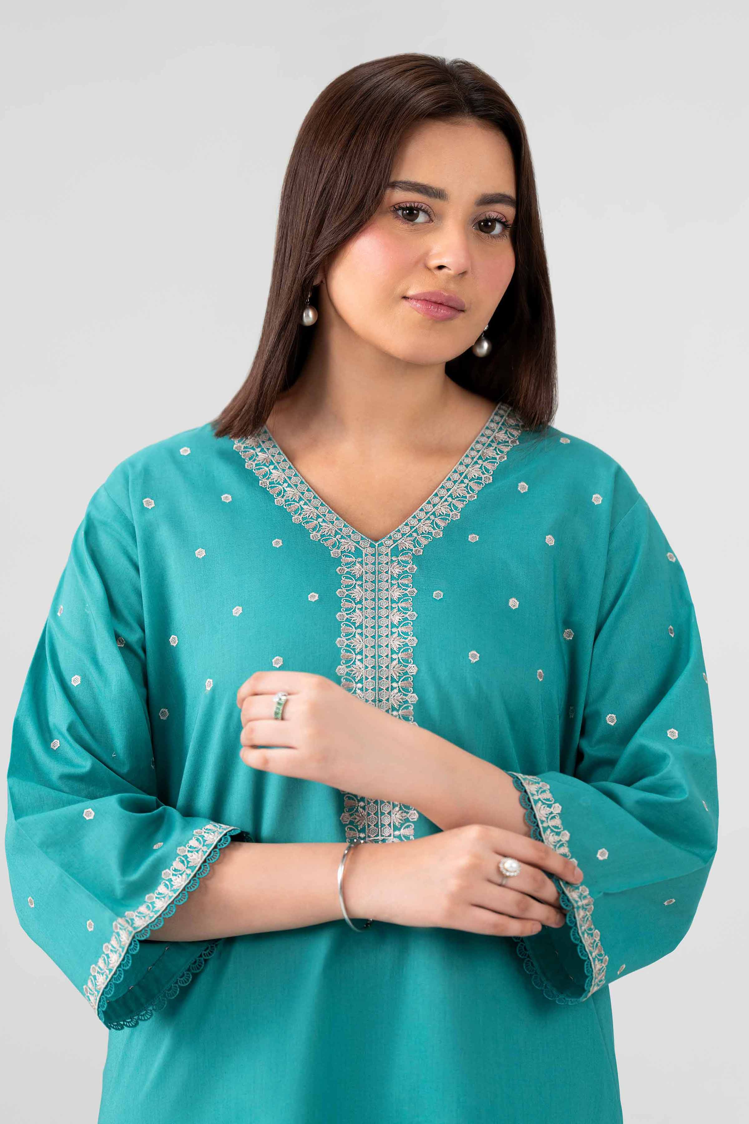 2 Piece - Embroidered Suit - KFS26-23 - Image 8