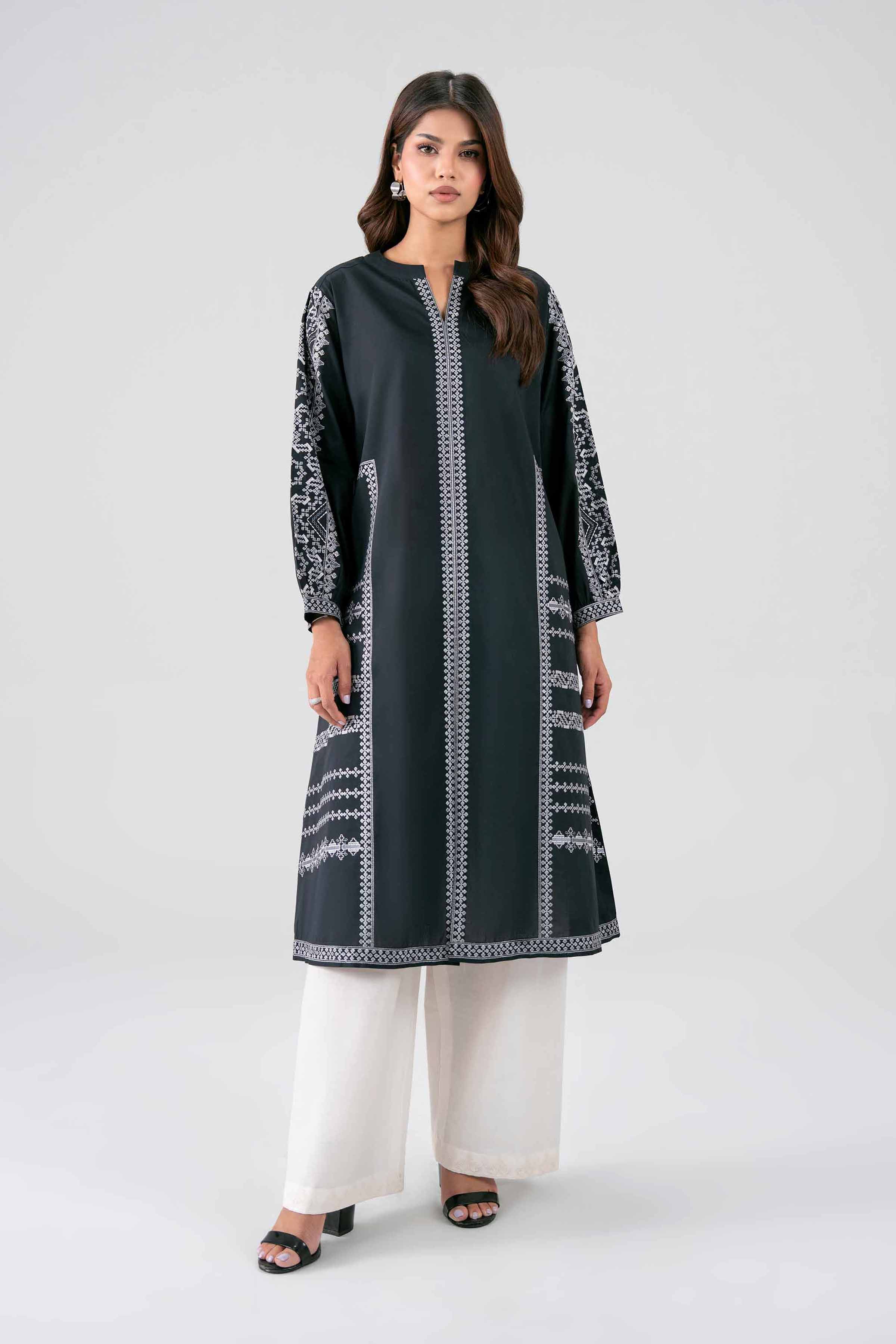 2 Piece - Embroidered Suit - KFS26-24 - Image 3