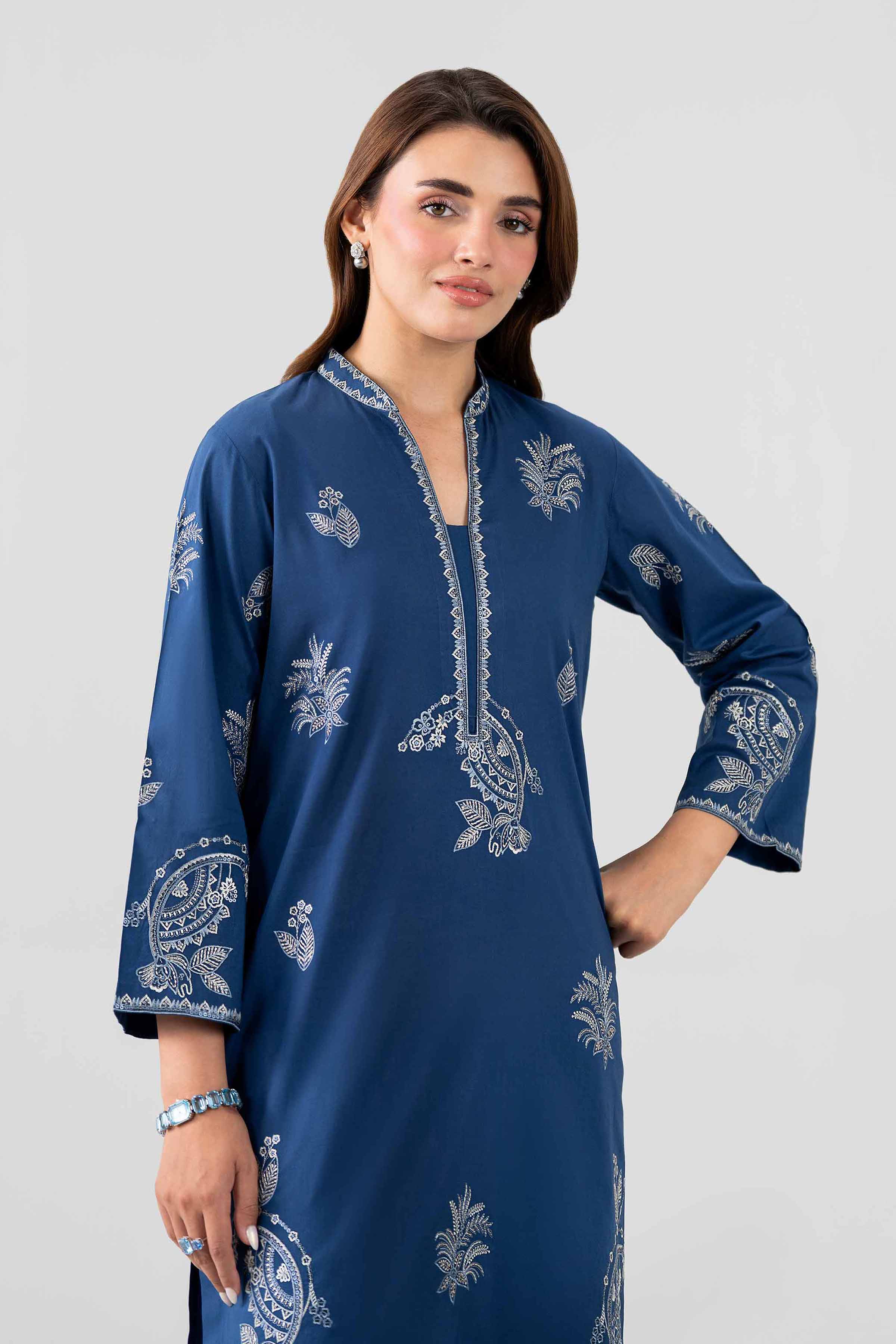 2 Piece - Embroidered Suit - KFS26-25 - Image 7