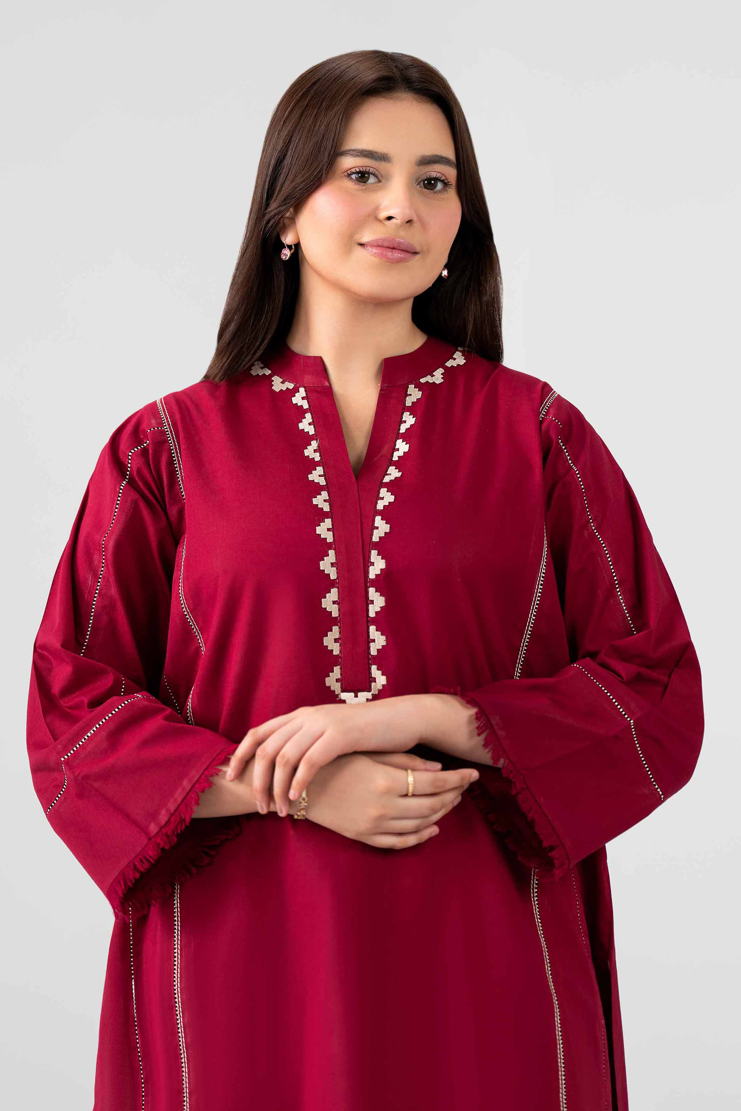 2 Piece - Embroidered Suit - KFS26-26 - Image 2