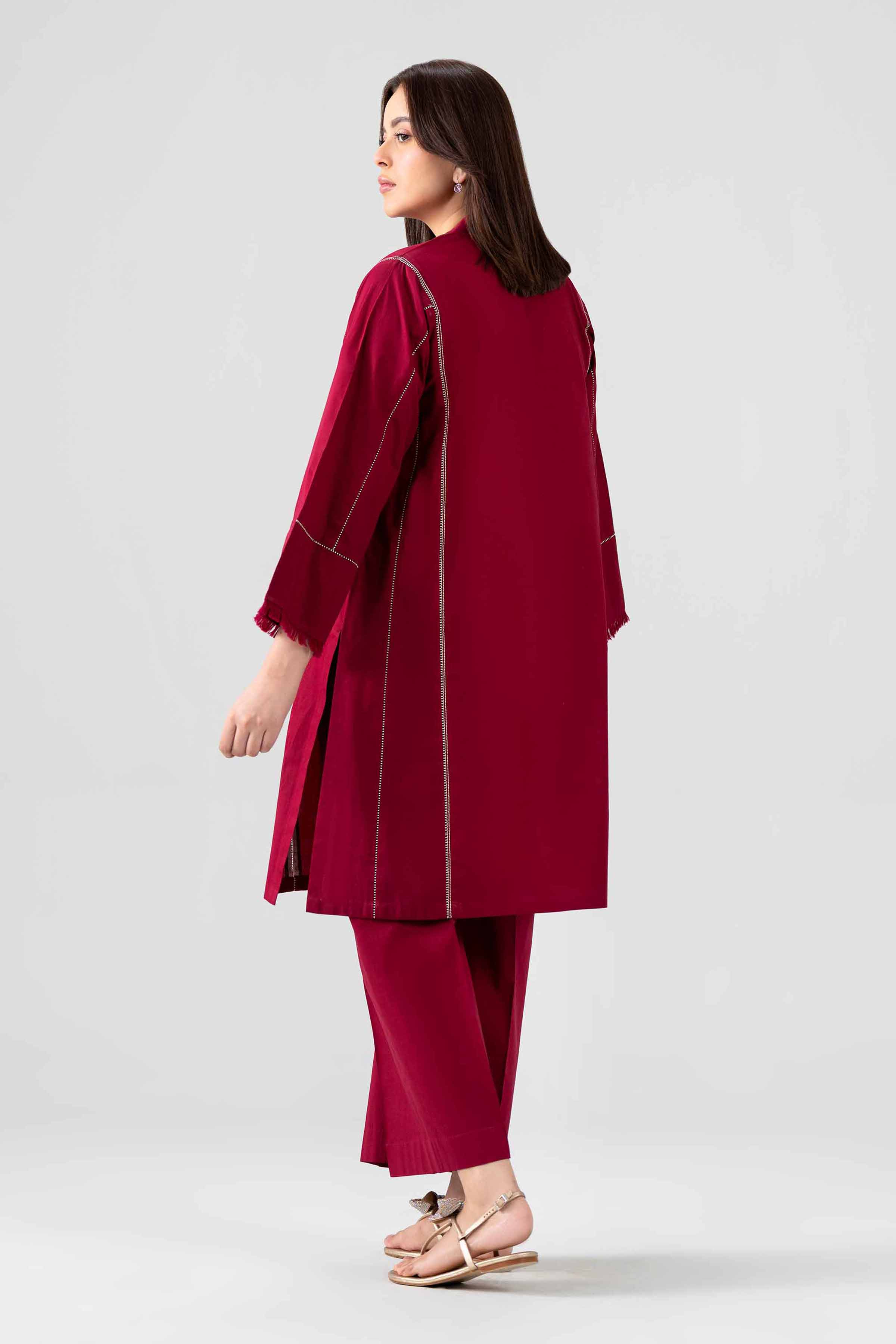 2 Piece - Embroidered Suit - KFS26-26 - Image 4