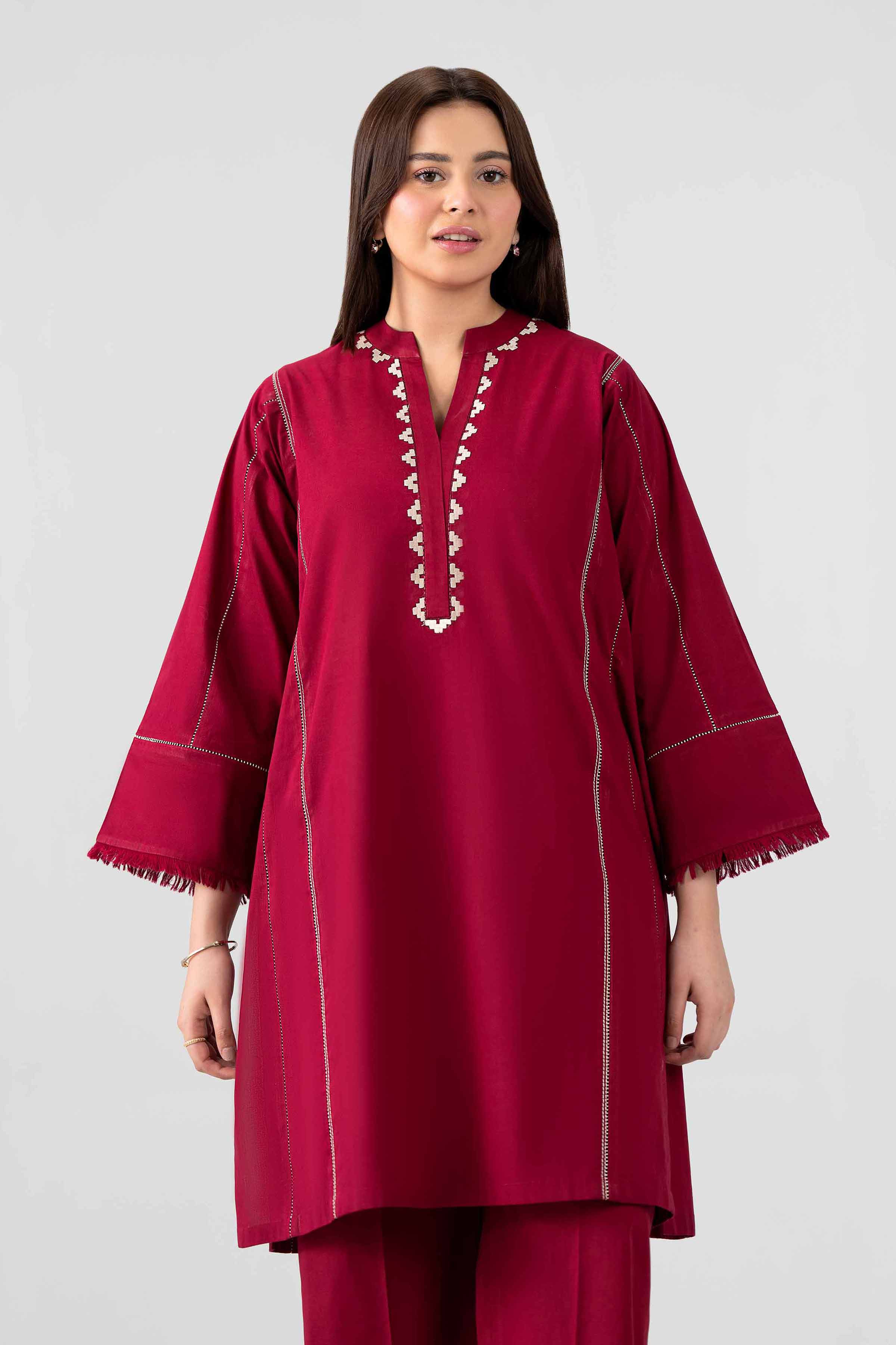 2 Piece - Embroidered Suit - KFS26-26 - Image 7