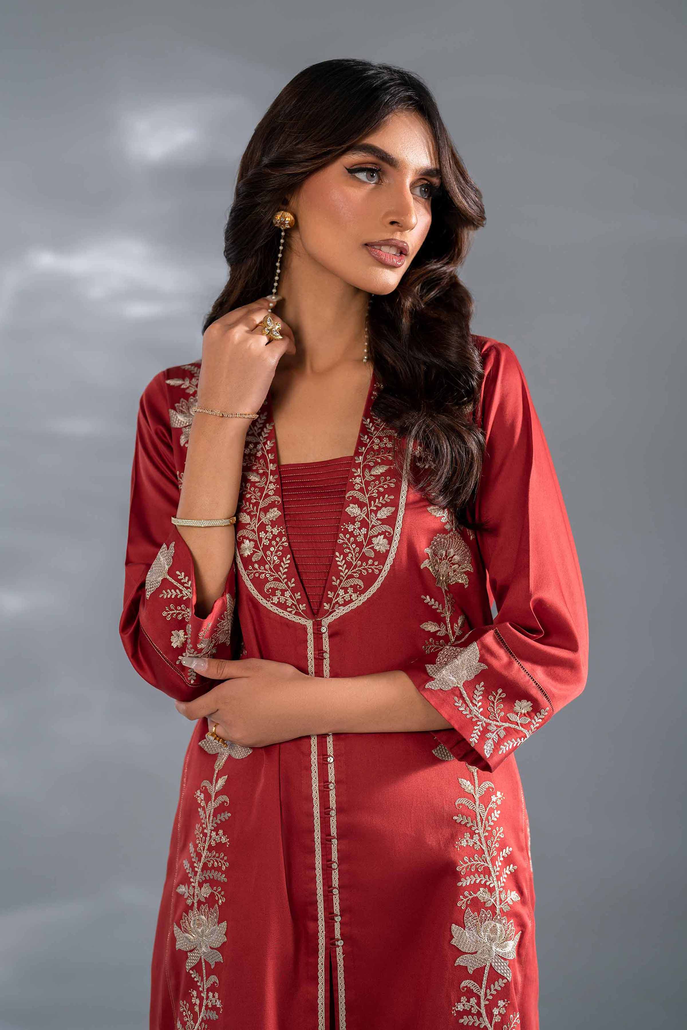 2 Piece - Embroidered Suit - KFW24-109 - Image 2