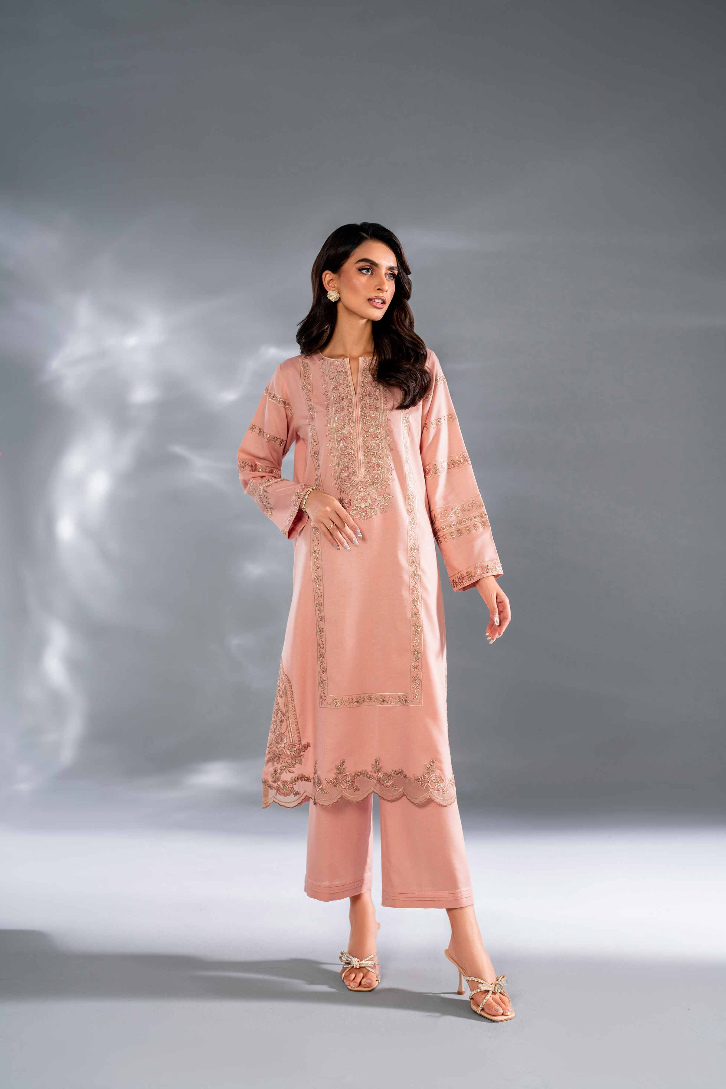 2 Piece - Embroidered Suit - KFW24-111 - Image 4