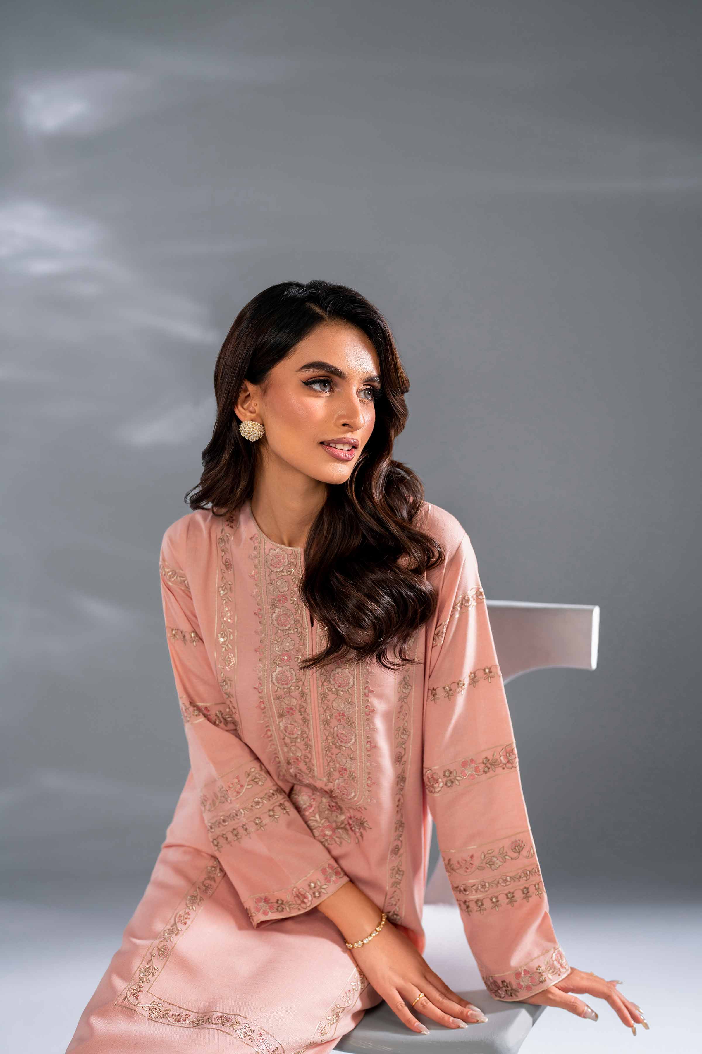 2 Piece - Embroidered Suit - KFW24-111 - Image 5