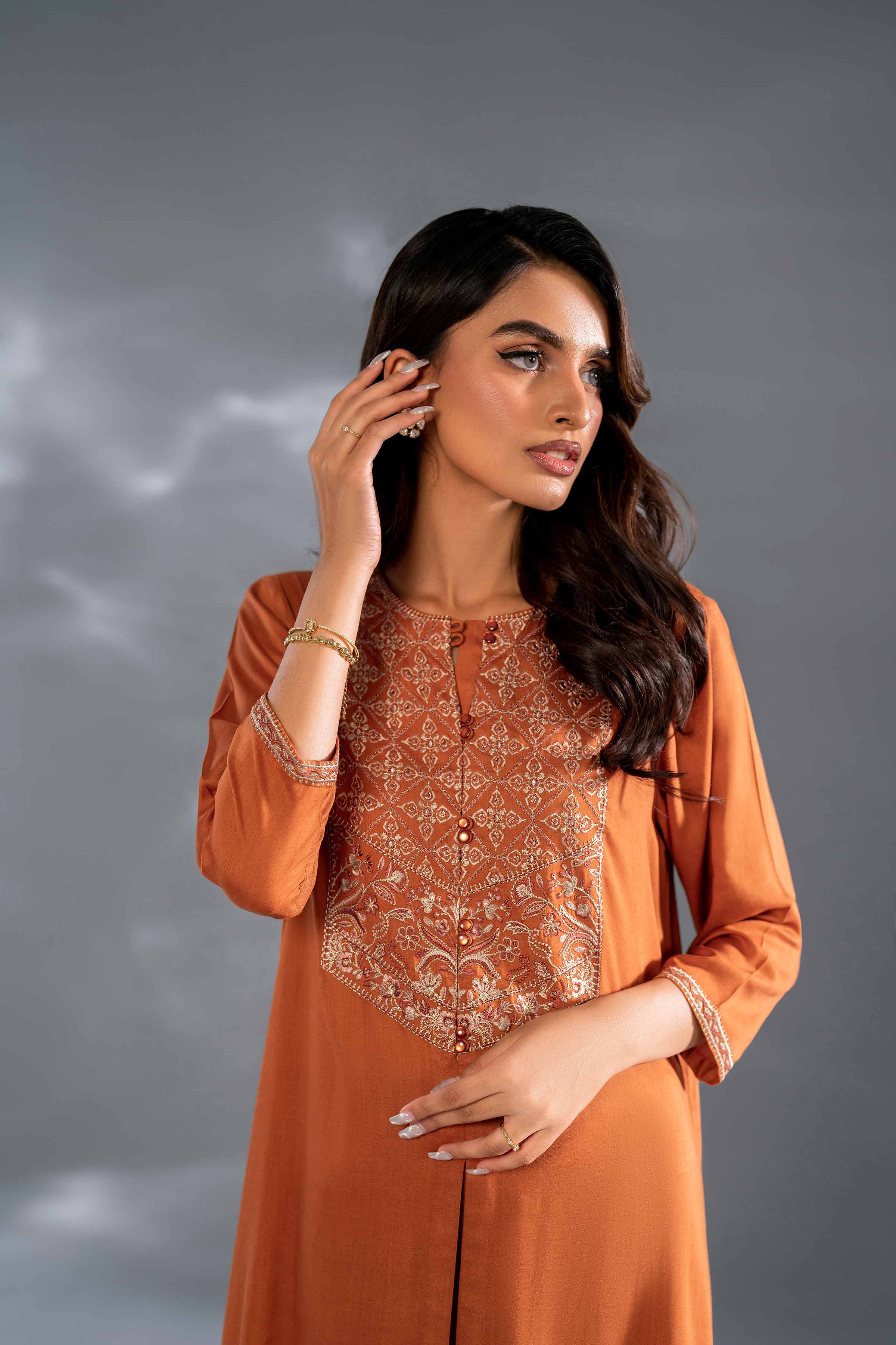 2 Piece - Embroidered Suit - KFW24-113 - Image 5