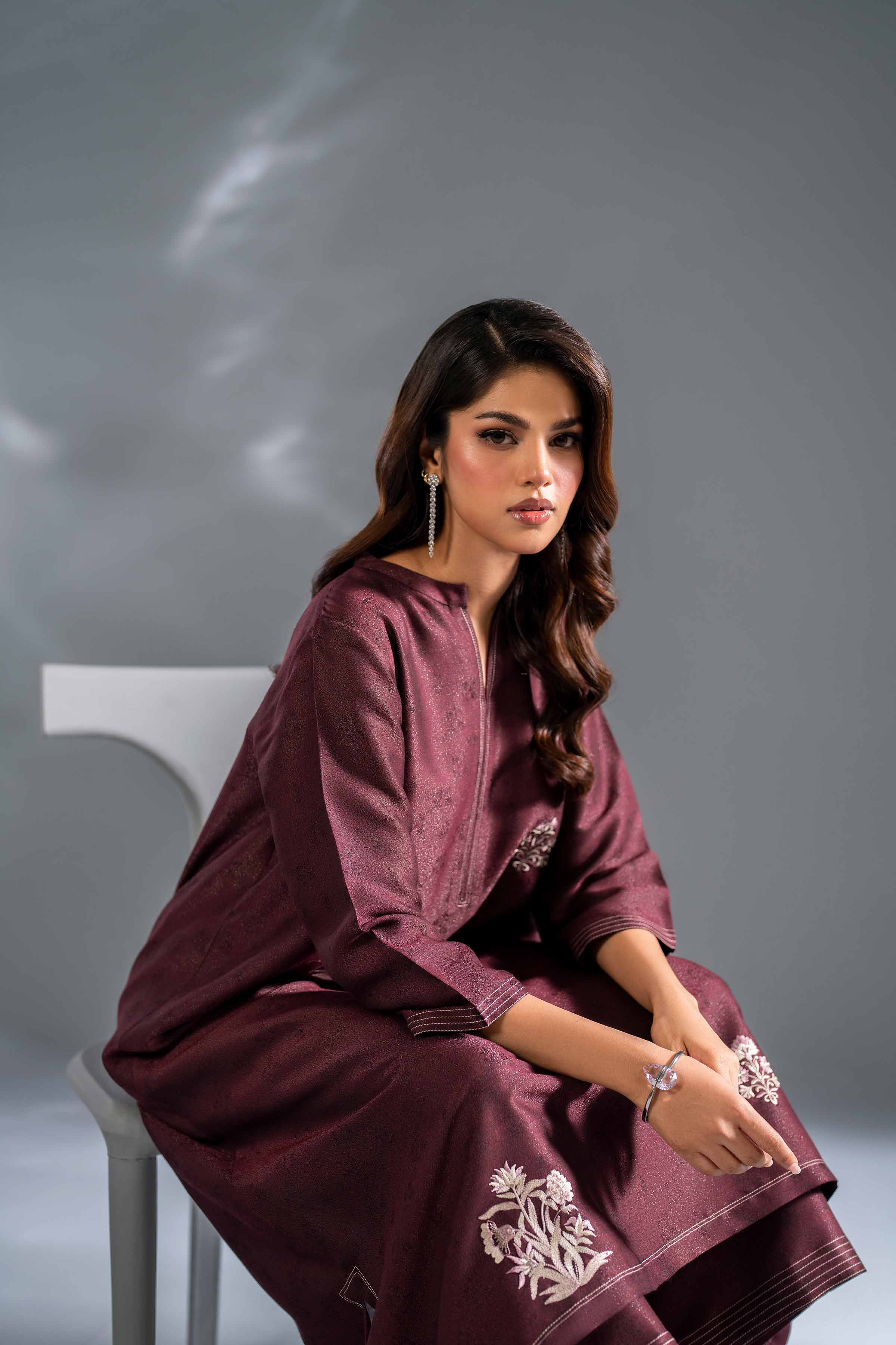 2 Piece - Embroidered Suit - KFW24-125 - Image 6