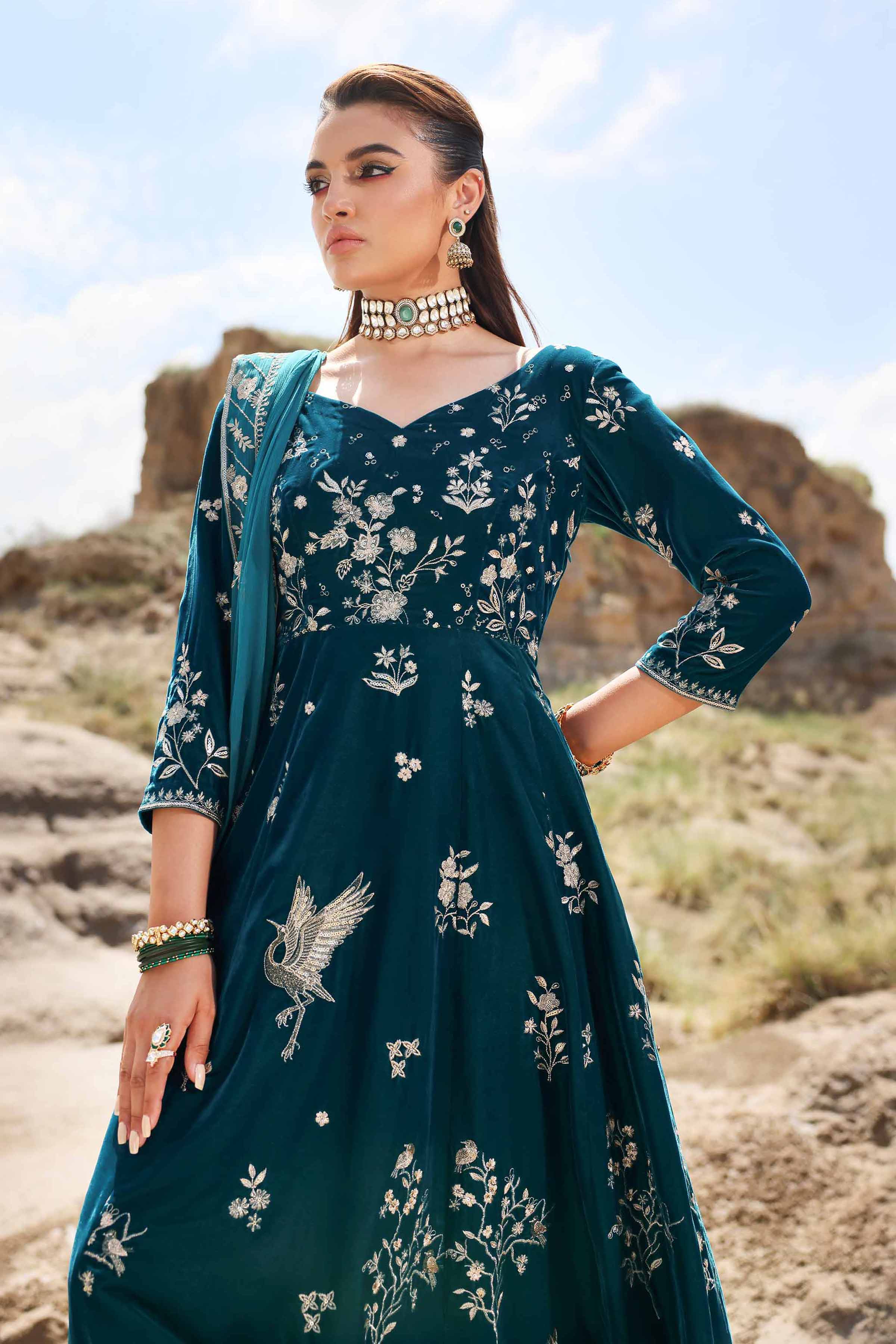 2 Piece - Embroidered Suit - KFW24-15 - Image 2