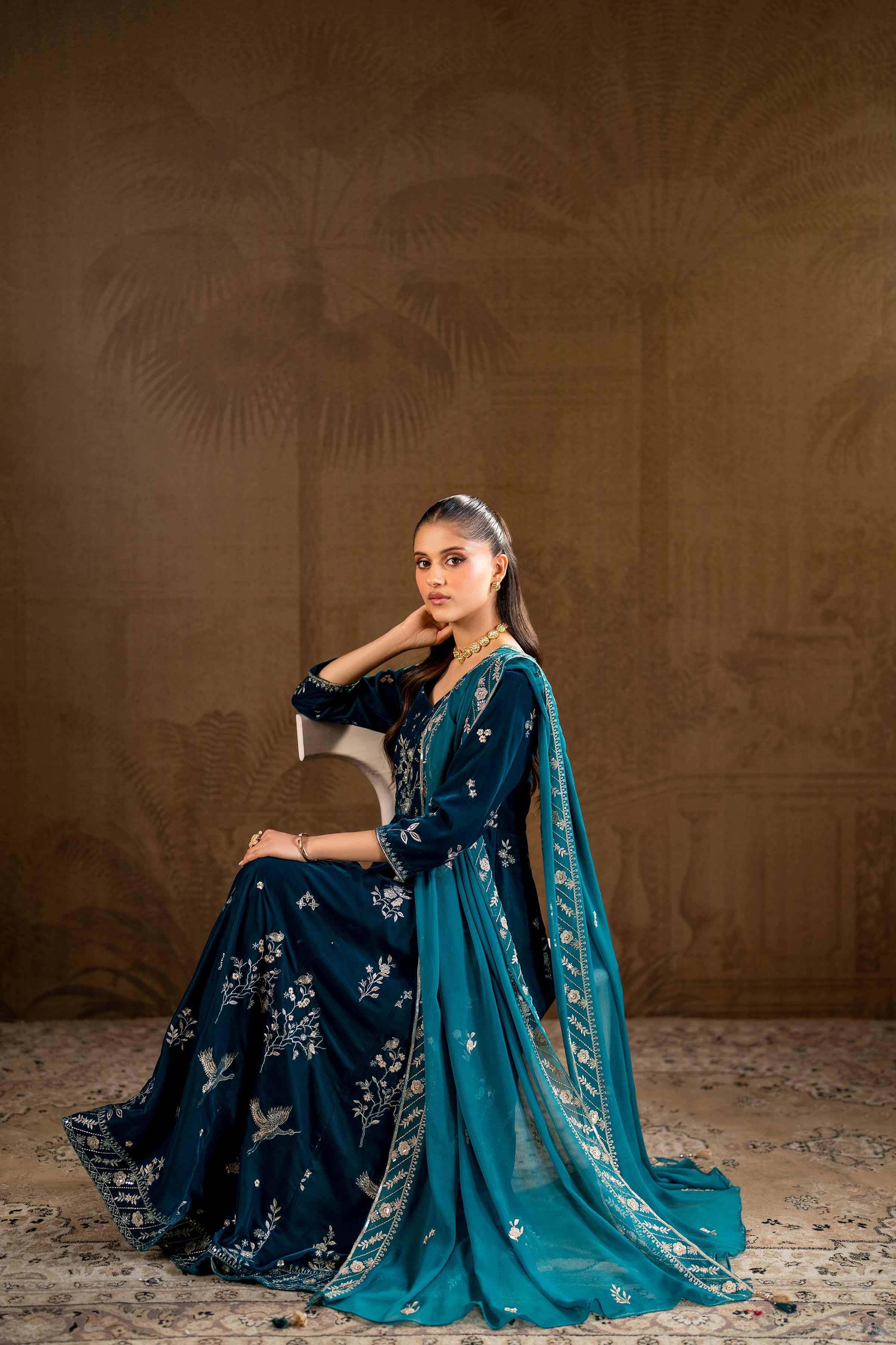 2 Piece - Embroidered Suit - KFW24-15 - Image 7