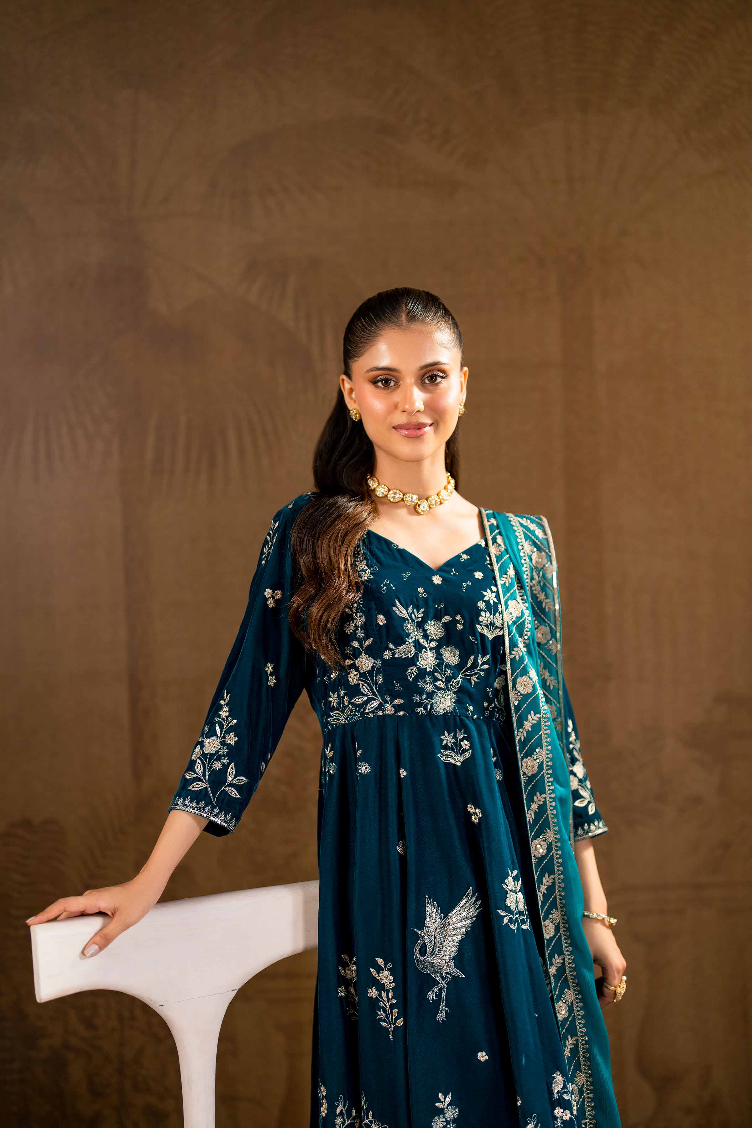 2 Piece - Embroidered Suit - KFW24-15 - Image 8