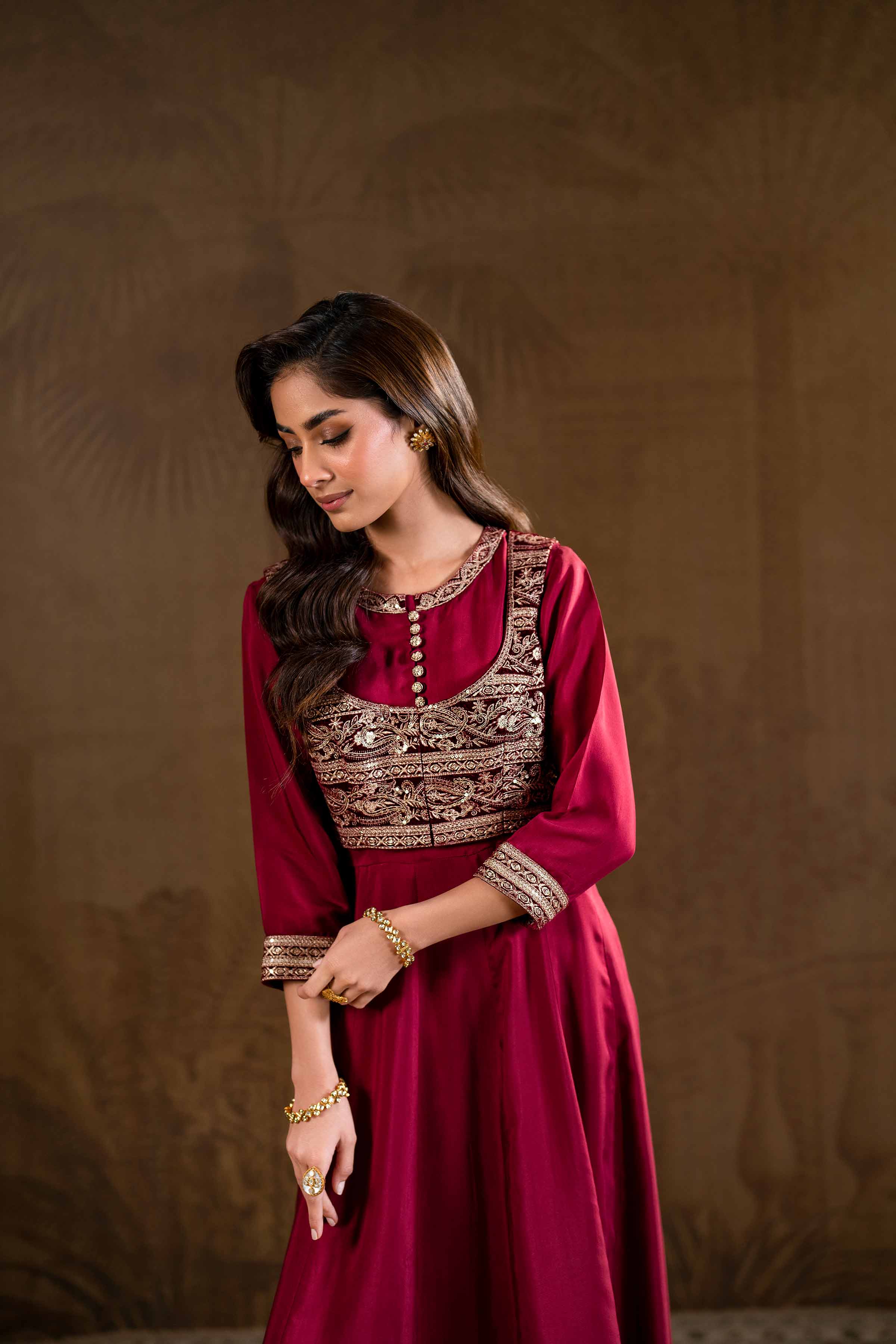 2 Piece - Embroidered Suit - KFW24-16 - Image 7