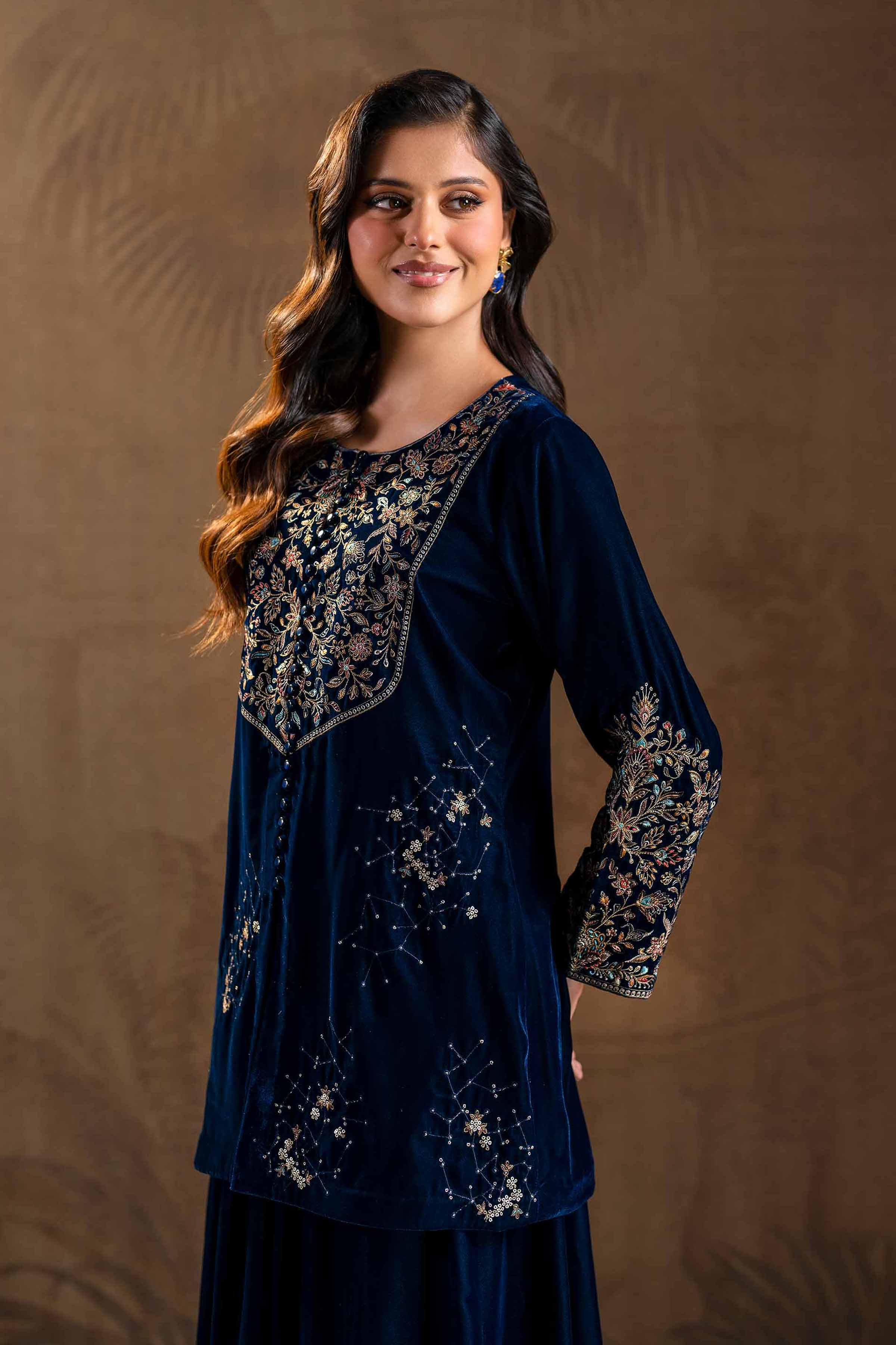 2 Piece - Embroidered Suit - KFW24-18 - Image 2