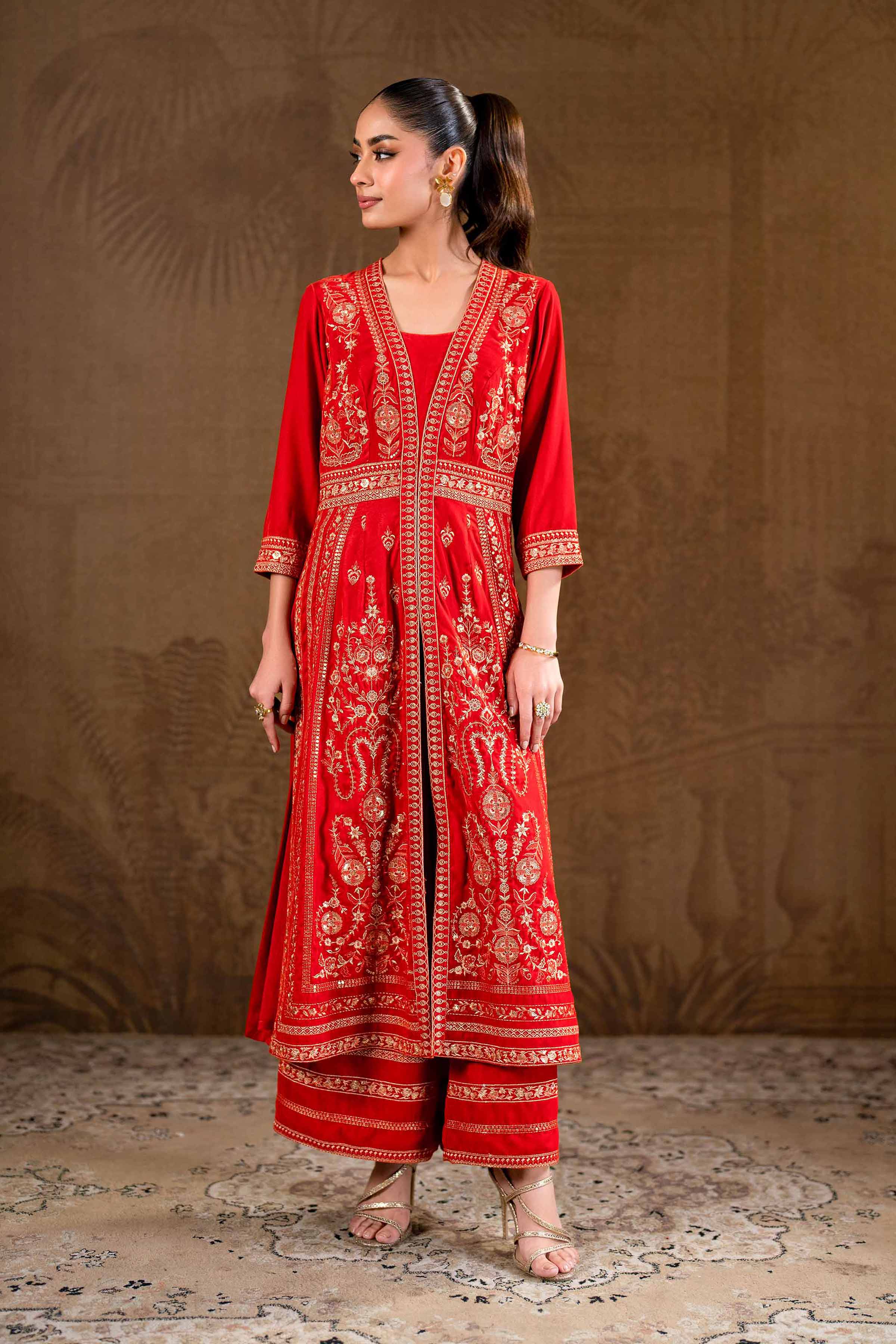 2 Piece - Embroidered Suit - KFW24-24 - Image 2