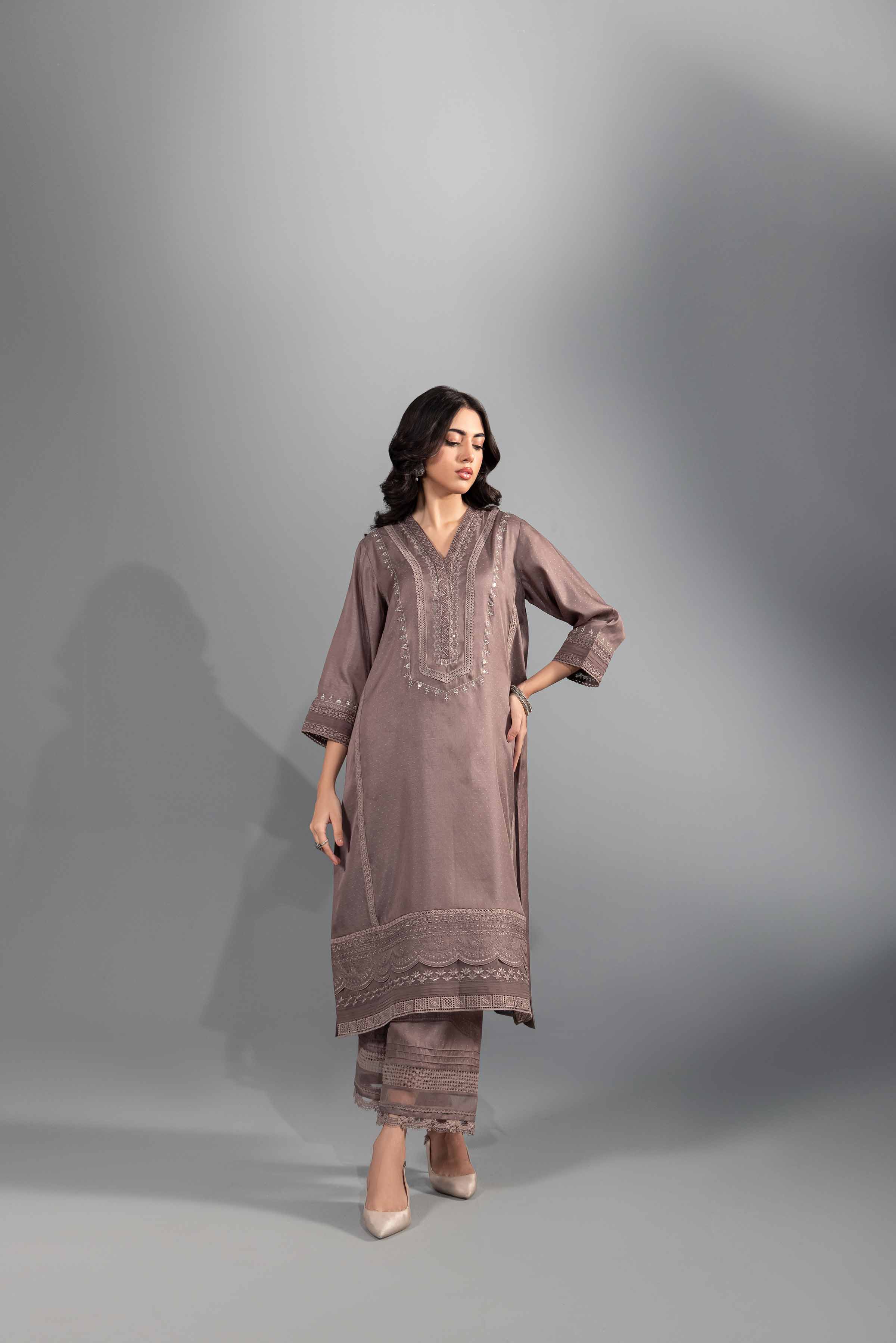 2 Piece - Embroidered Suit - KFW24-58 - Image 4