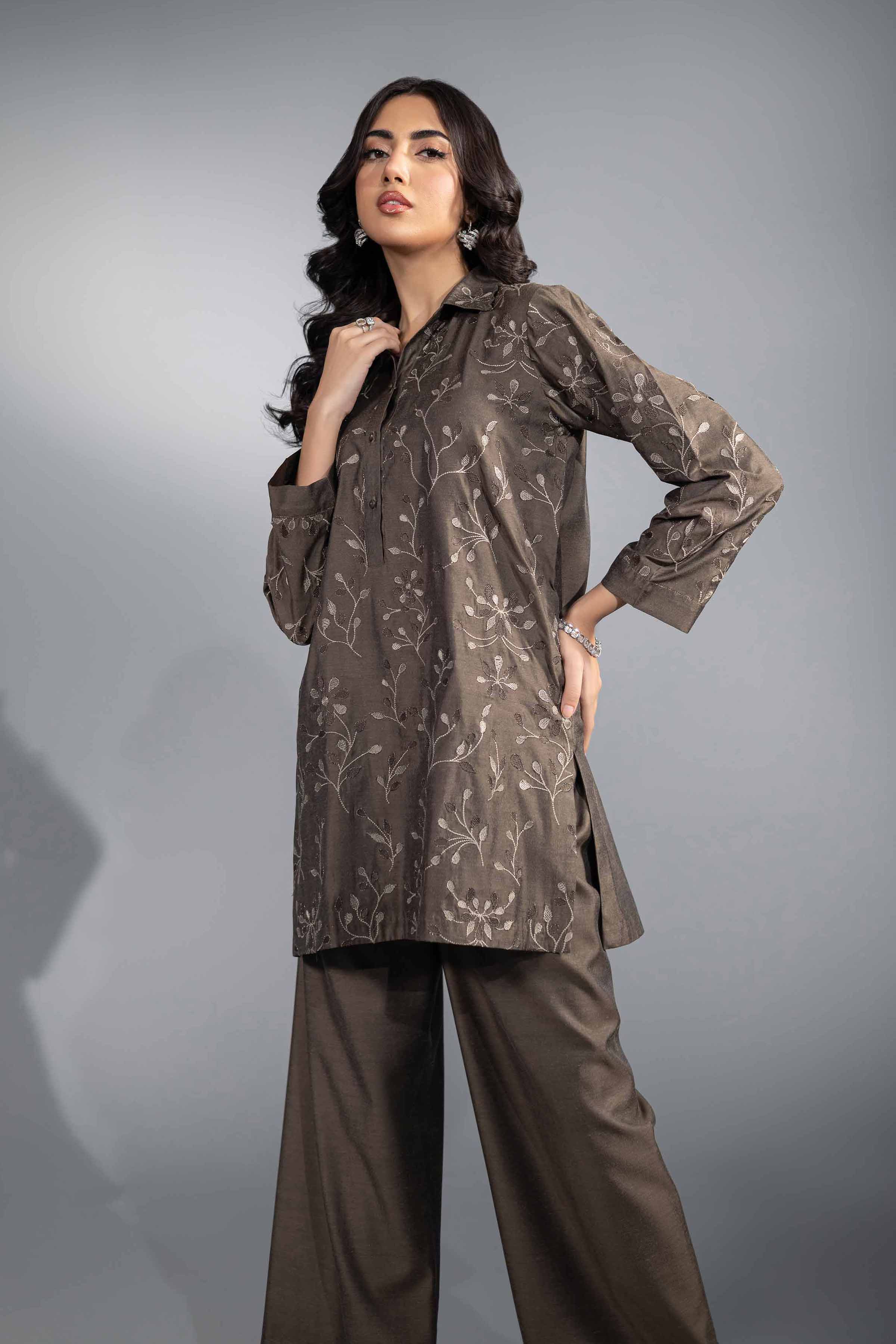 2 Piece - Embroidered Suit - KFW24-63 - Image 2