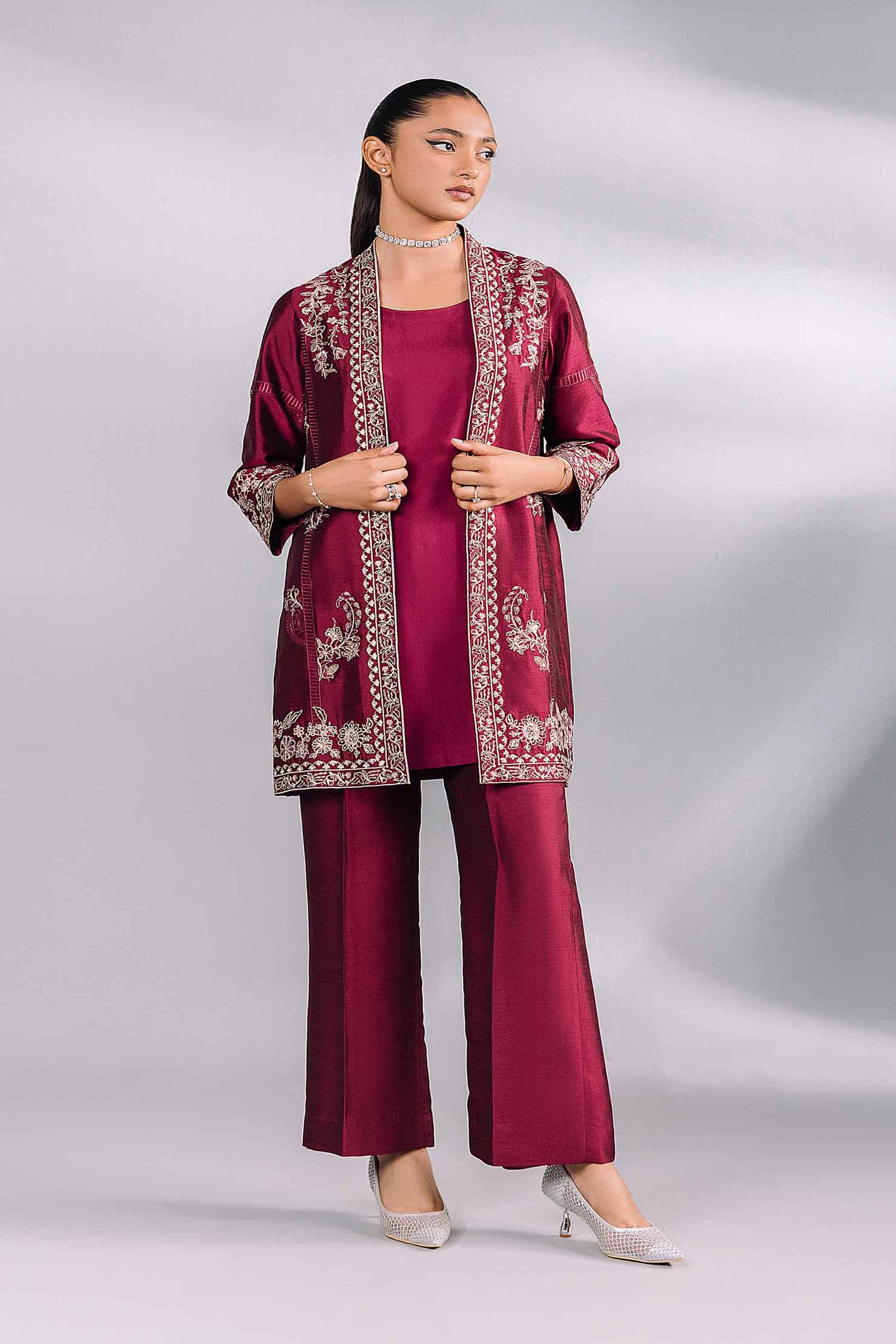 3 Piece - Embroidered Suit - KFW24-83 - Image 2