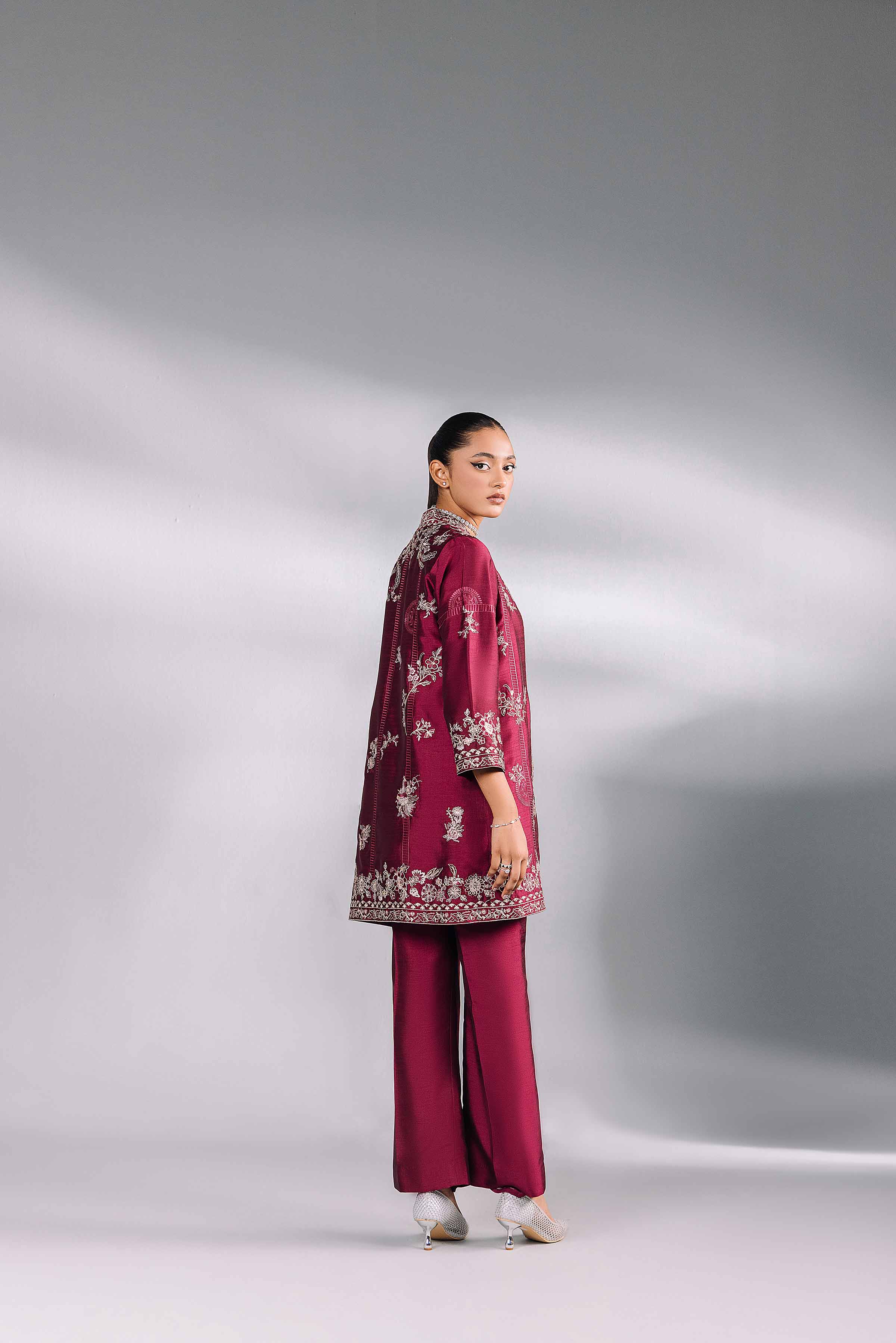 3 Piece - Embroidered Suit - KFW24-83 - Image 3