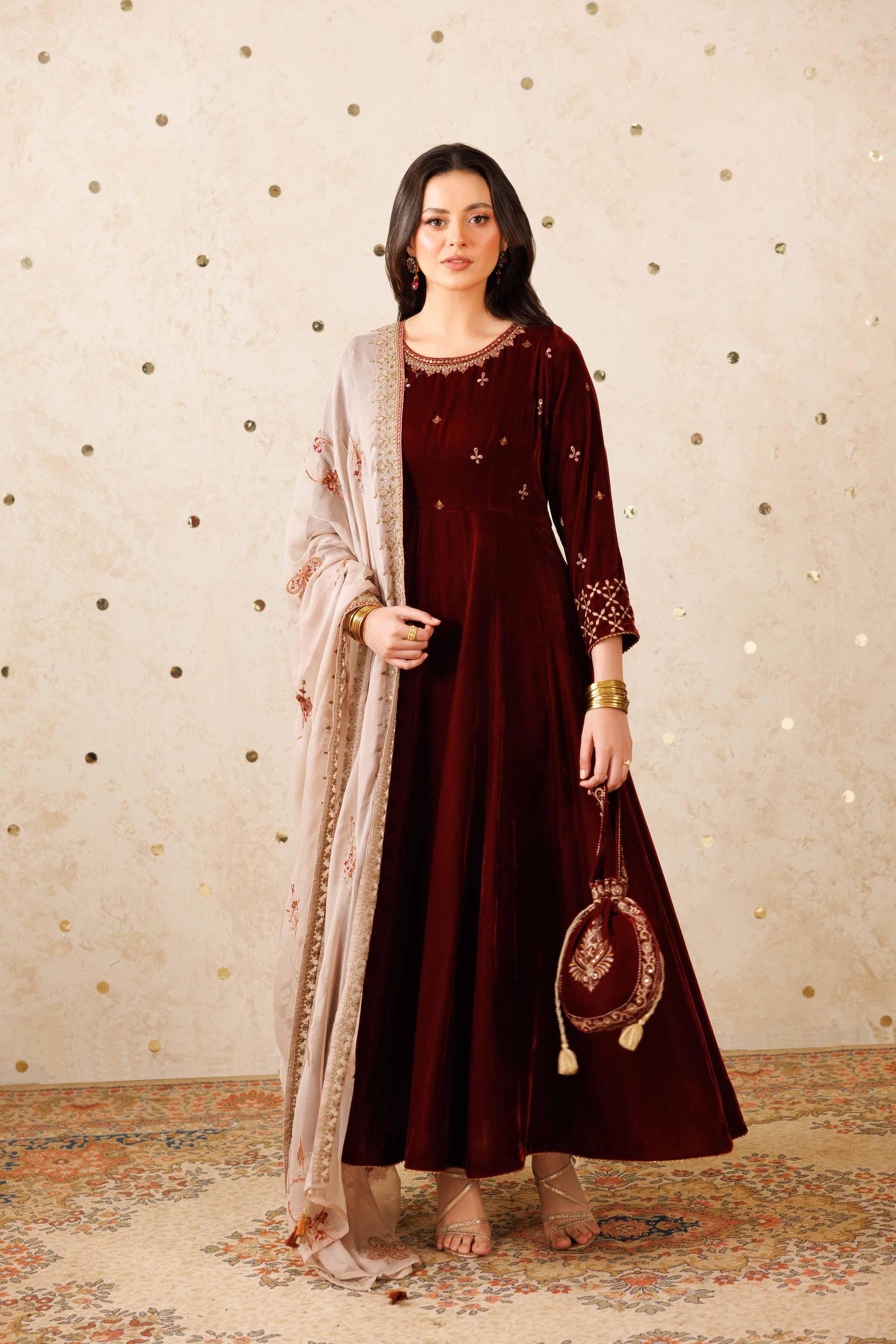2 Piece - Embroidered Suit - KFW25-05 - Image 4